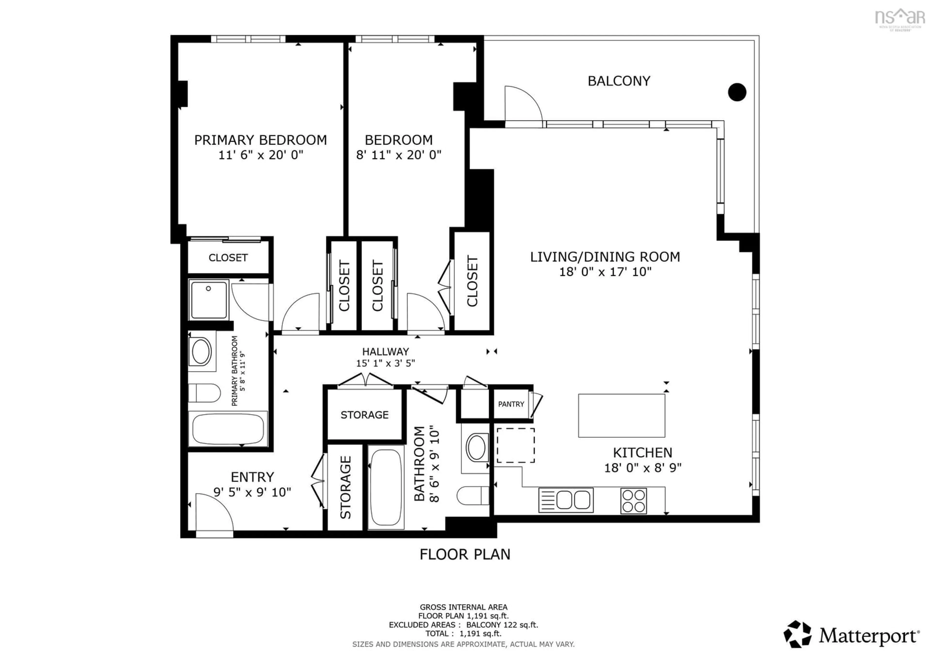 Floor plan for 31 Kings Wharf Pl #205, Dartmouth Nova Scotia B2Y 0C1