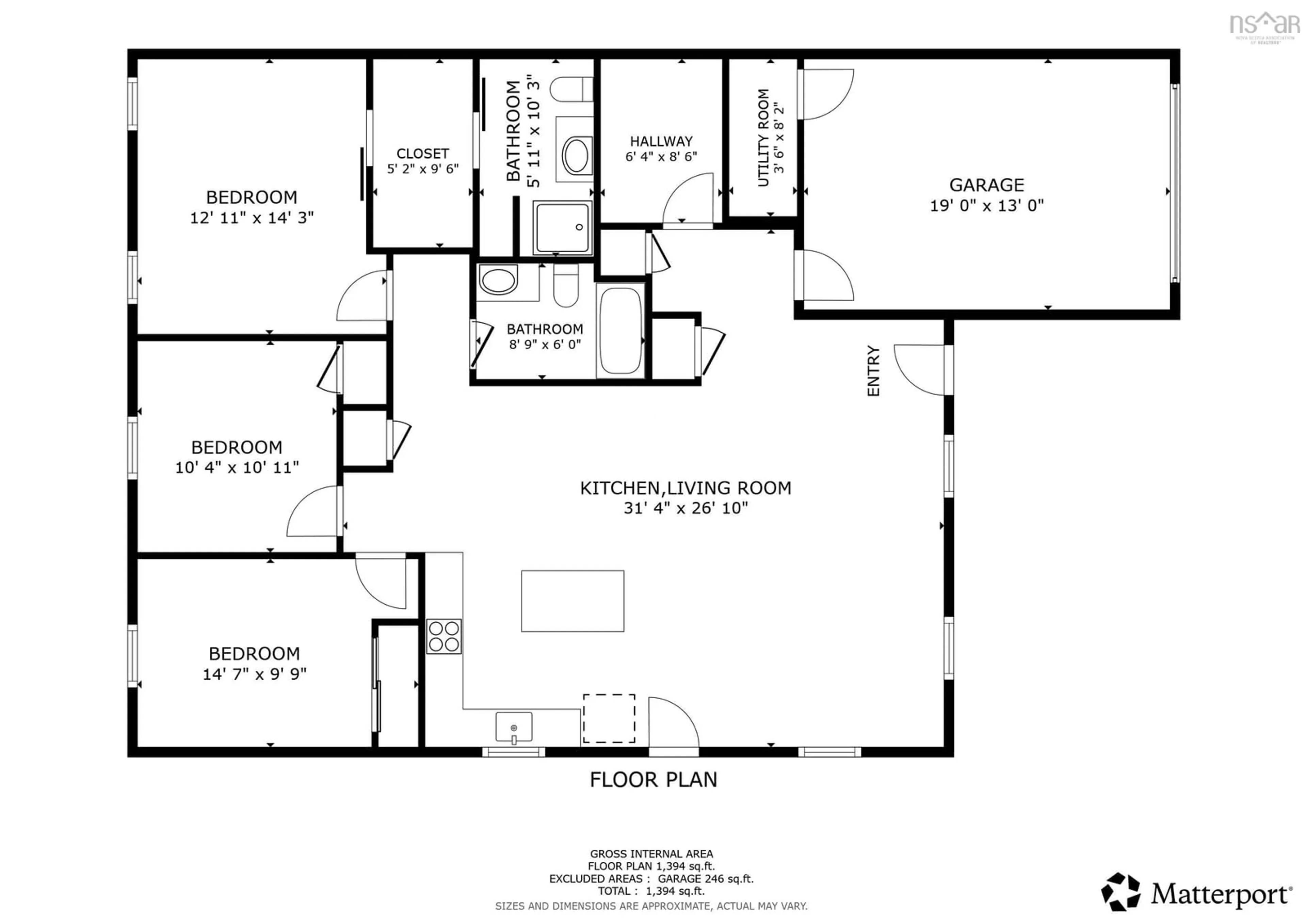 Floor plan for 16 Gala Dr #16B, Berwick Nova Scotia B0P 1E0