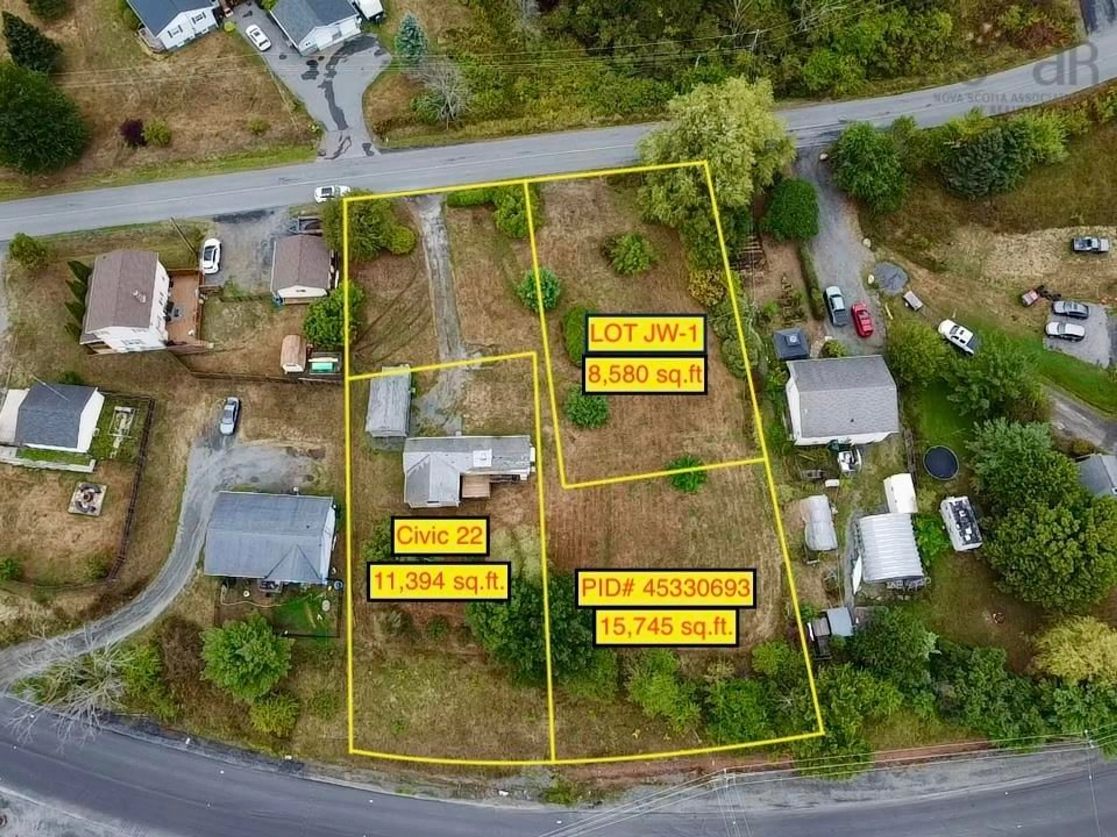 A pic from outside/outdoor area/front of a property/back of a property/a pic from drone, street for 22 Old Halifax Rd, Three Mile Plains Nova Scotia B0N 2T0