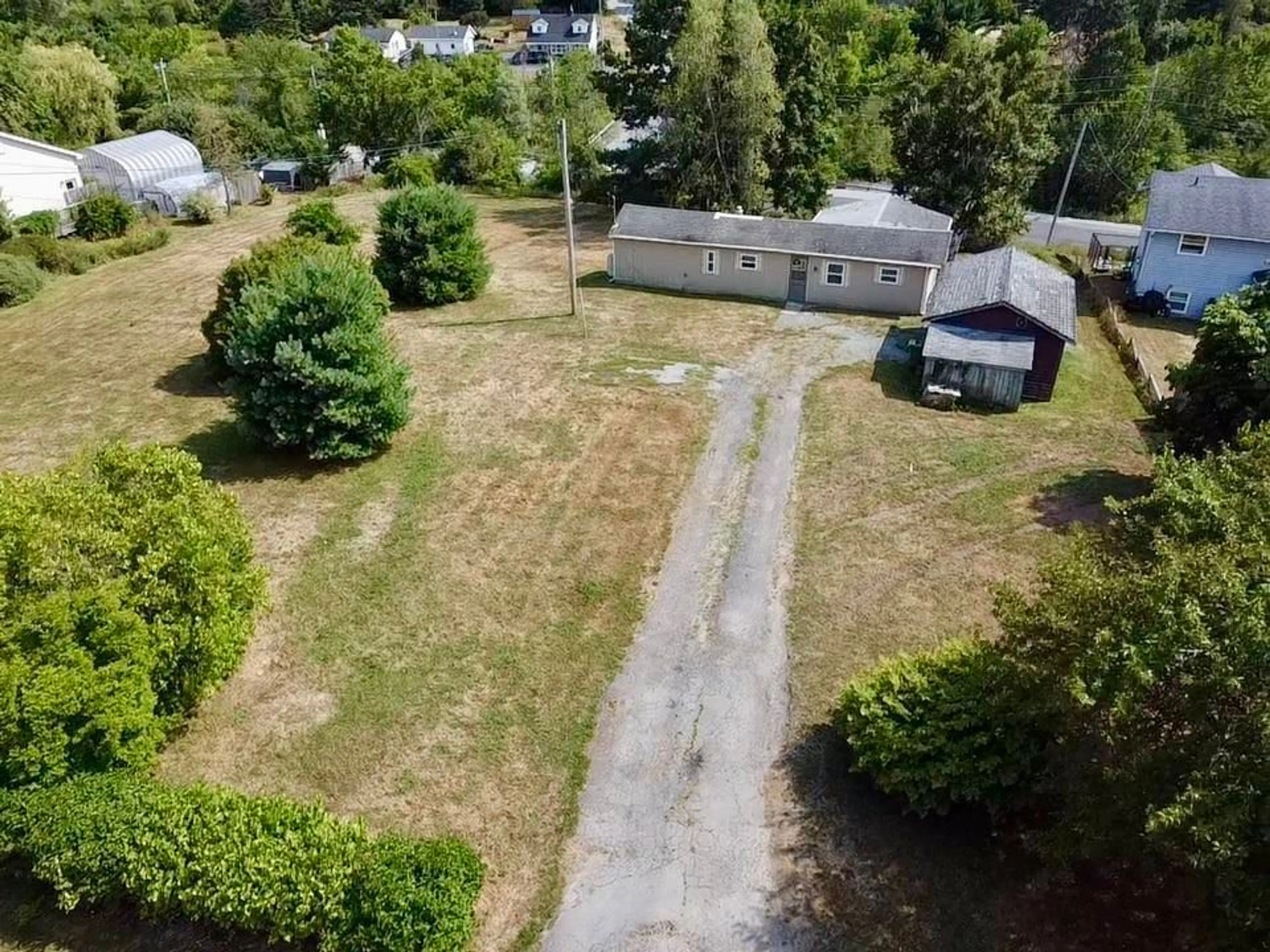 A pic from outside/outdoor area/front of a property/back of a property/a pic from drone, street for 22 Old Halifax Rd, Three Mile Plains Nova Scotia B0N 2T0