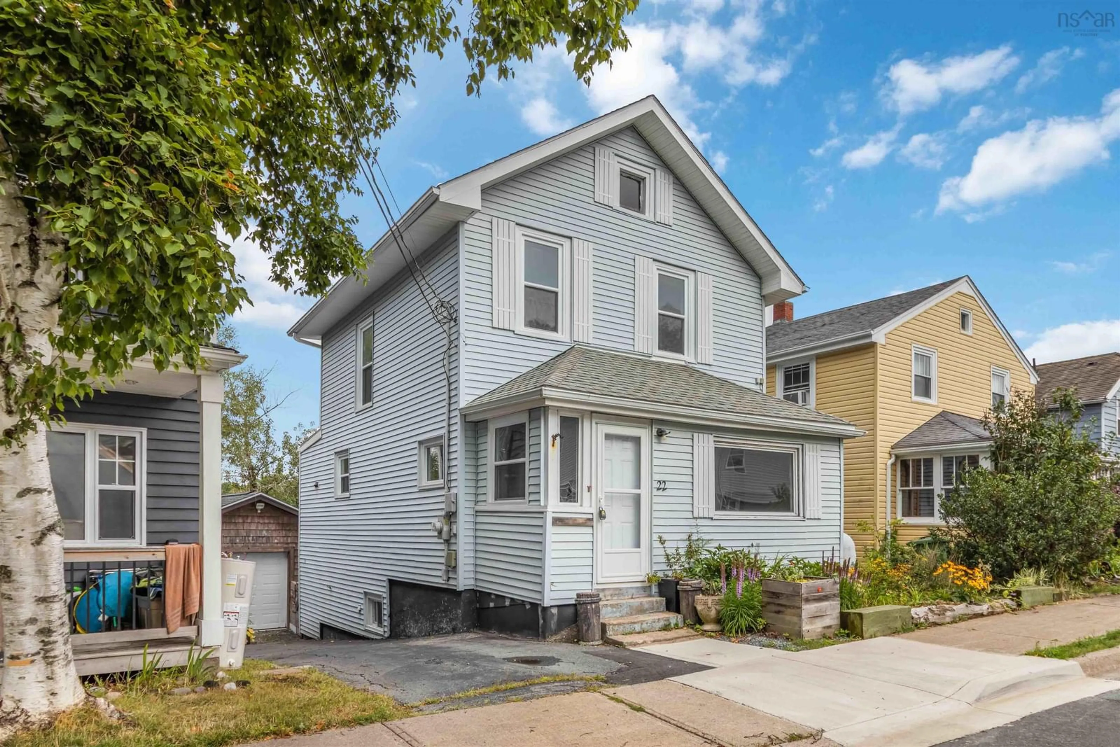 Home with vinyl exterior material, street for 22 Rodney Rd, Dartmouth Nova Scotia B2Y 3V5