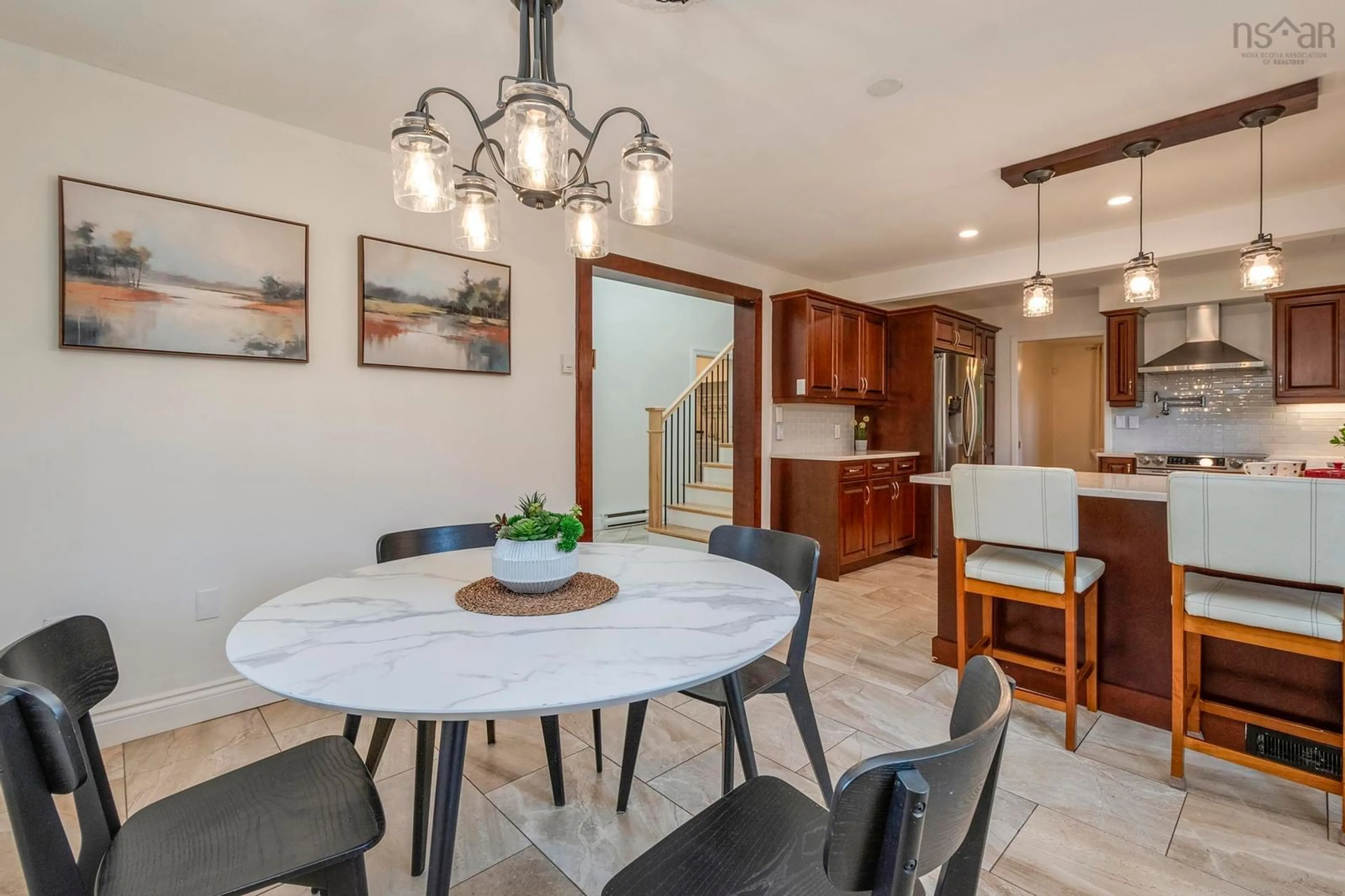 Open concept kitchen, ceramic/tile floor for 5905 Bilton Lane, Halifax Nova Scotia B3H 4M3
