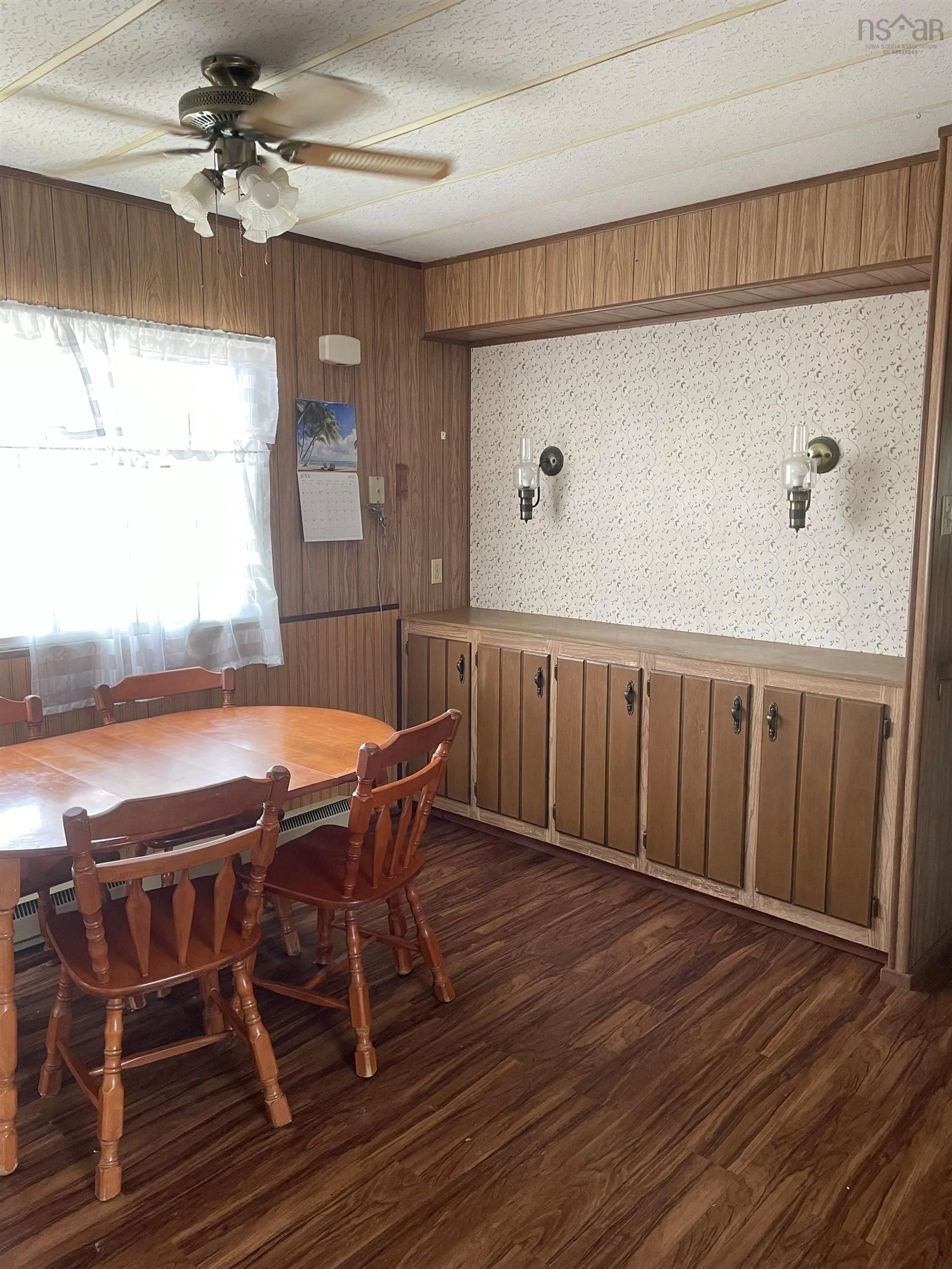 Dining room, wood/laminate floor for 20 5824 Rd, Riverton Nova Scotia B0K 1S0