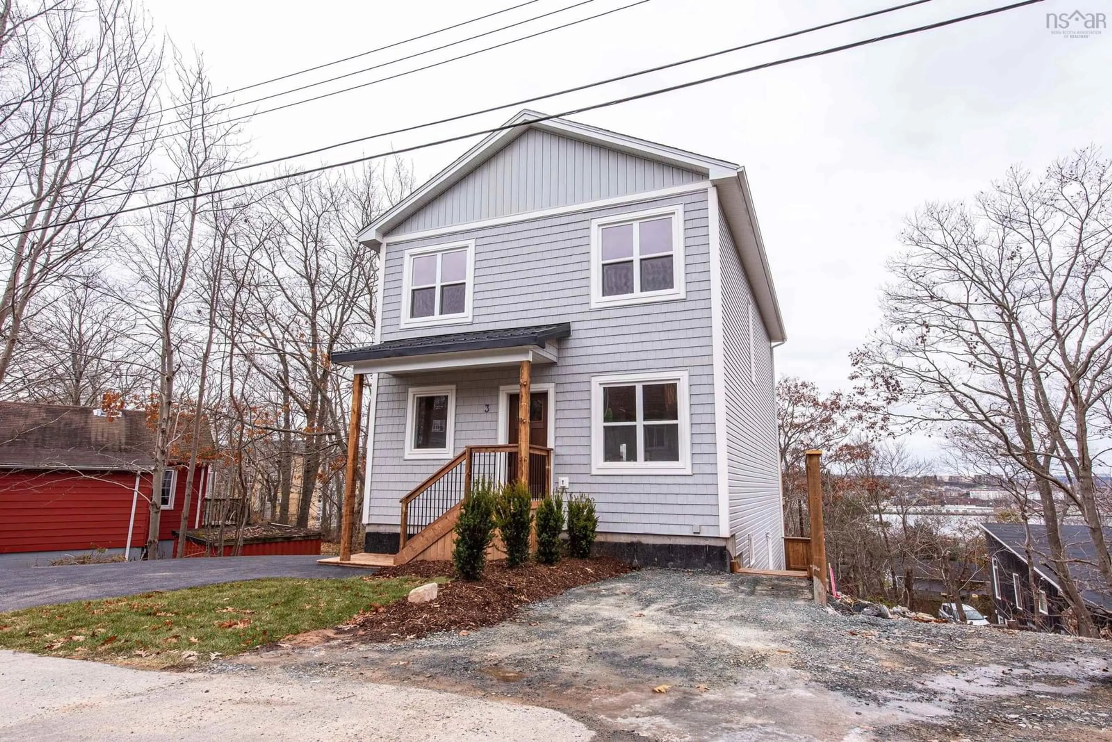 Home with vinyl exterior material, street for 3 Hilchie Rd, Dartmouth Nova Scotia B3A 1T5