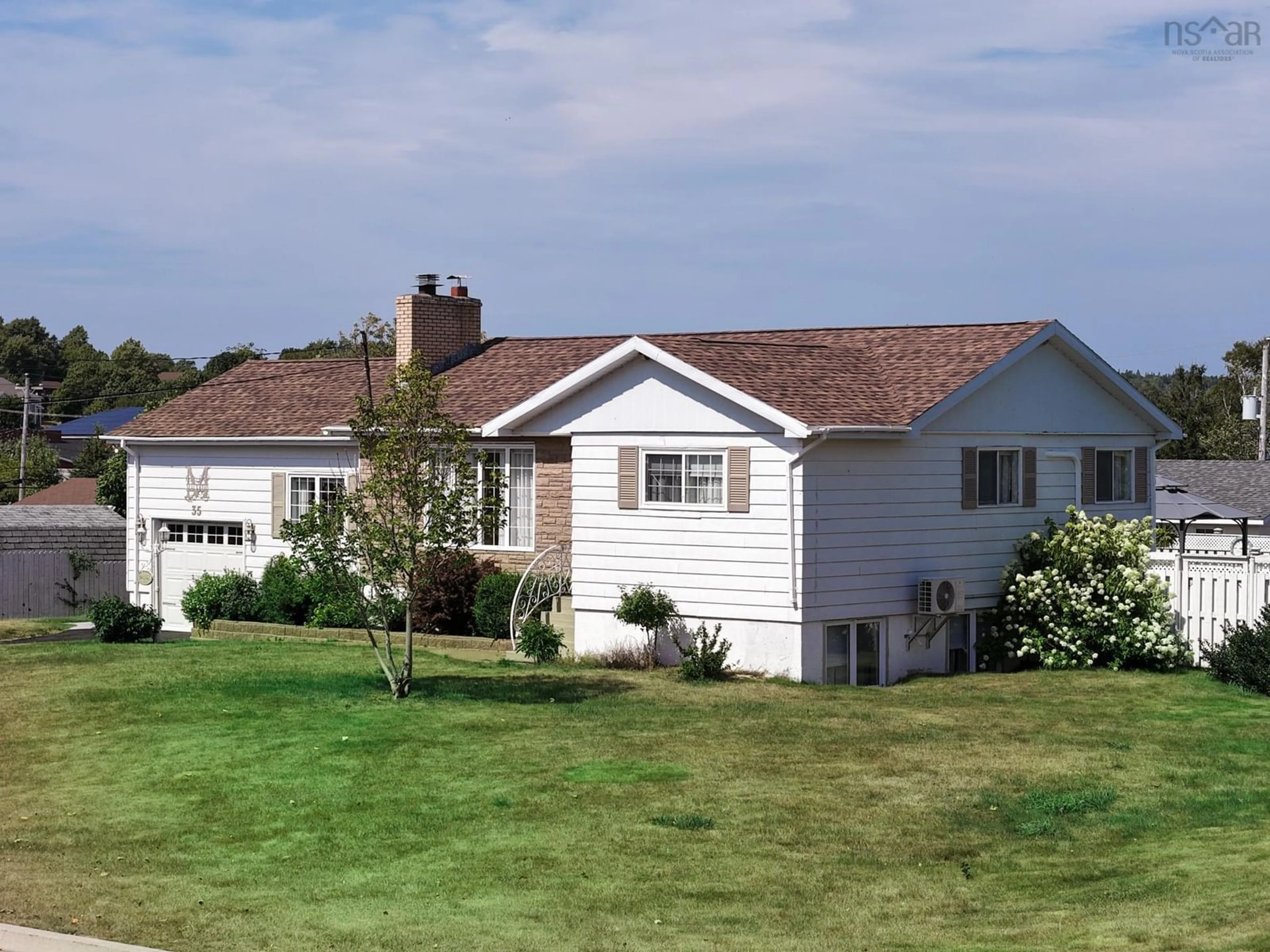 A pic from outside/outdoor area/front of a property/back of a property/a pic from drone, water/lake/river/ocean view for 35 Campbell St, North Sydney Nova Scotia B2A 2C6