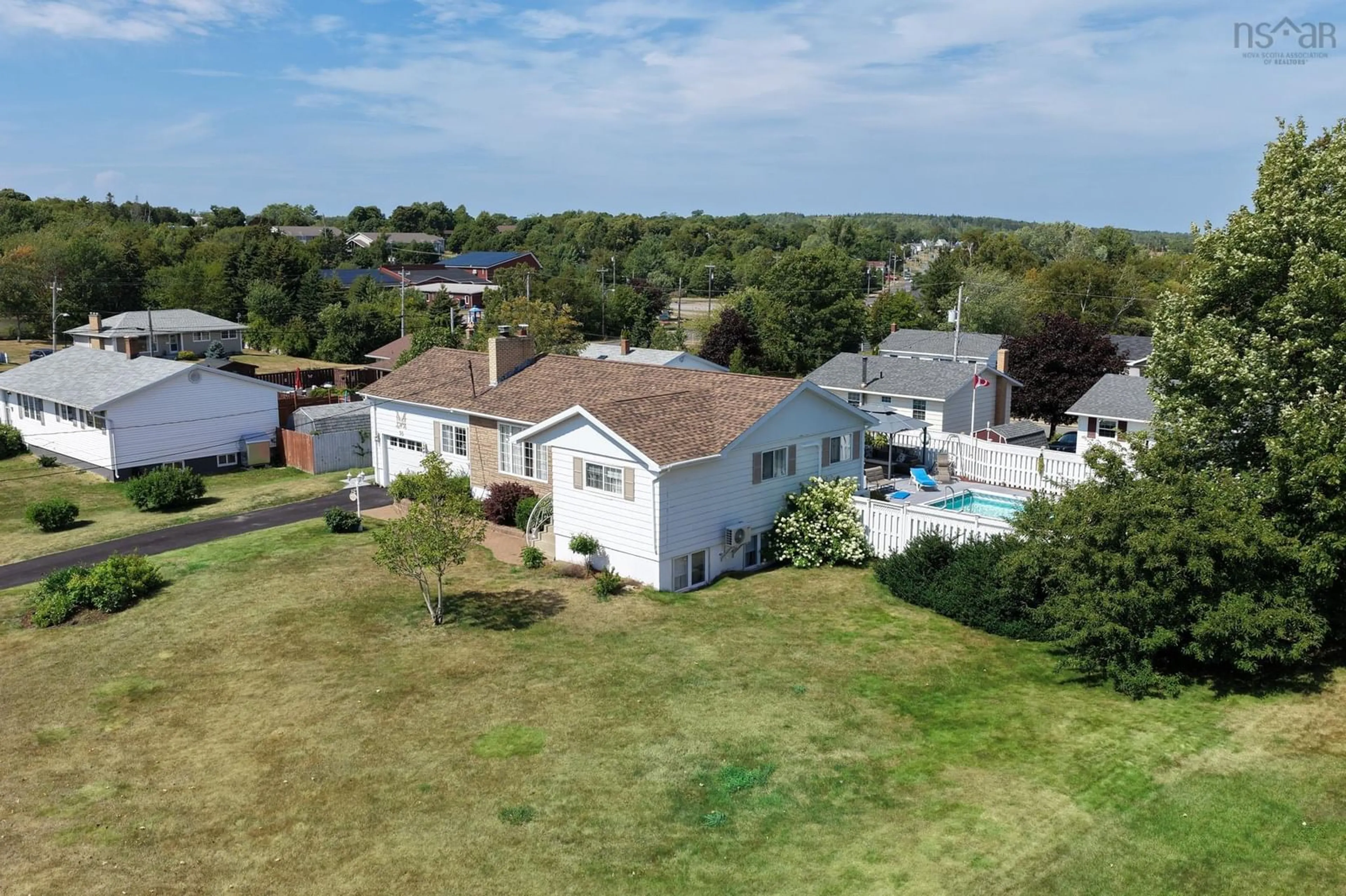 A pic from outside/outdoor area/front of a property/back of a property/a pic from drone, water/lake/river/ocean view for 35 Campbell St, North Sydney Nova Scotia B2A 2C6