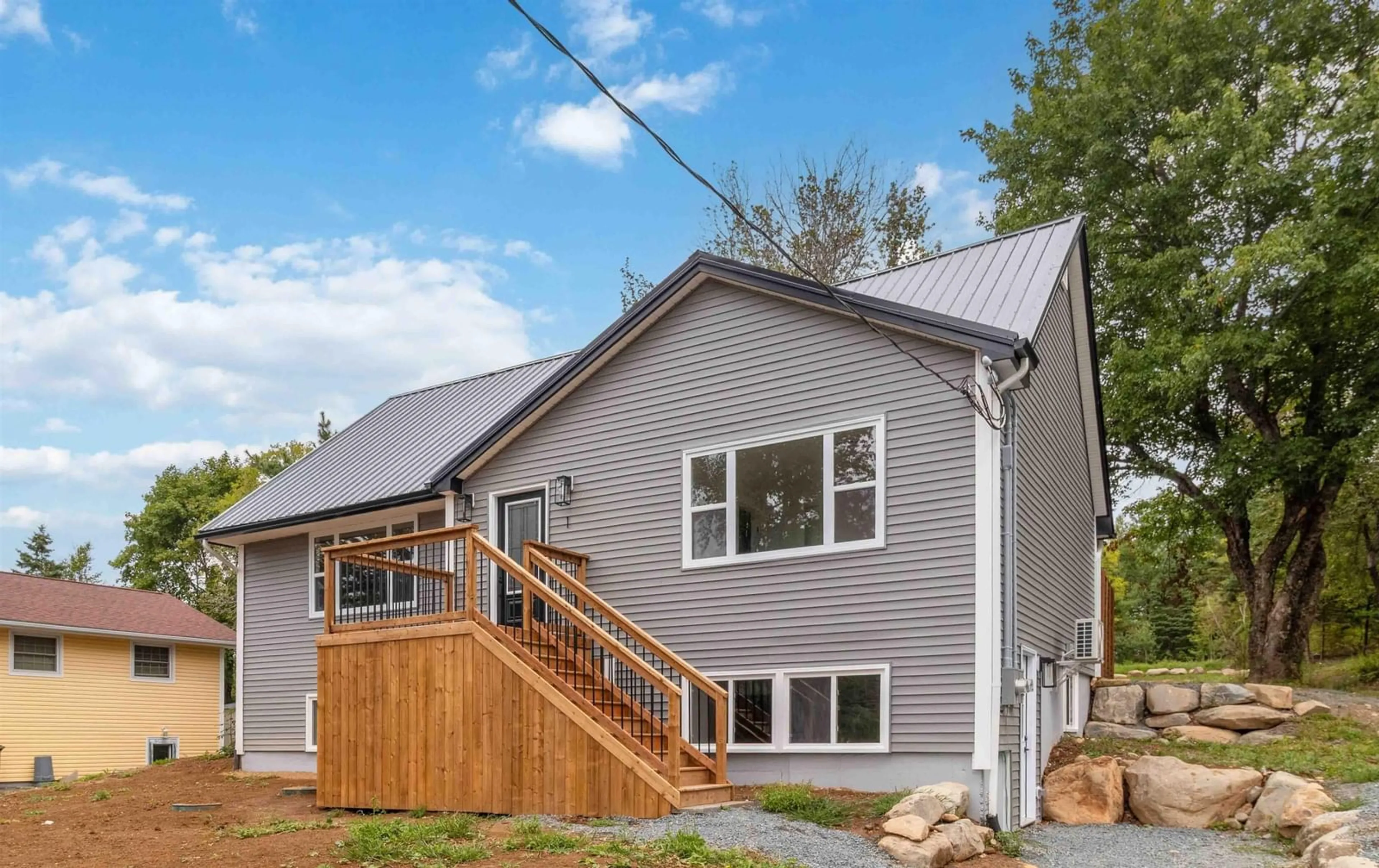 Home with vinyl exterior material, street for 1 Patton Rd, Upper Sackville Nova Scotia B4E 3C7