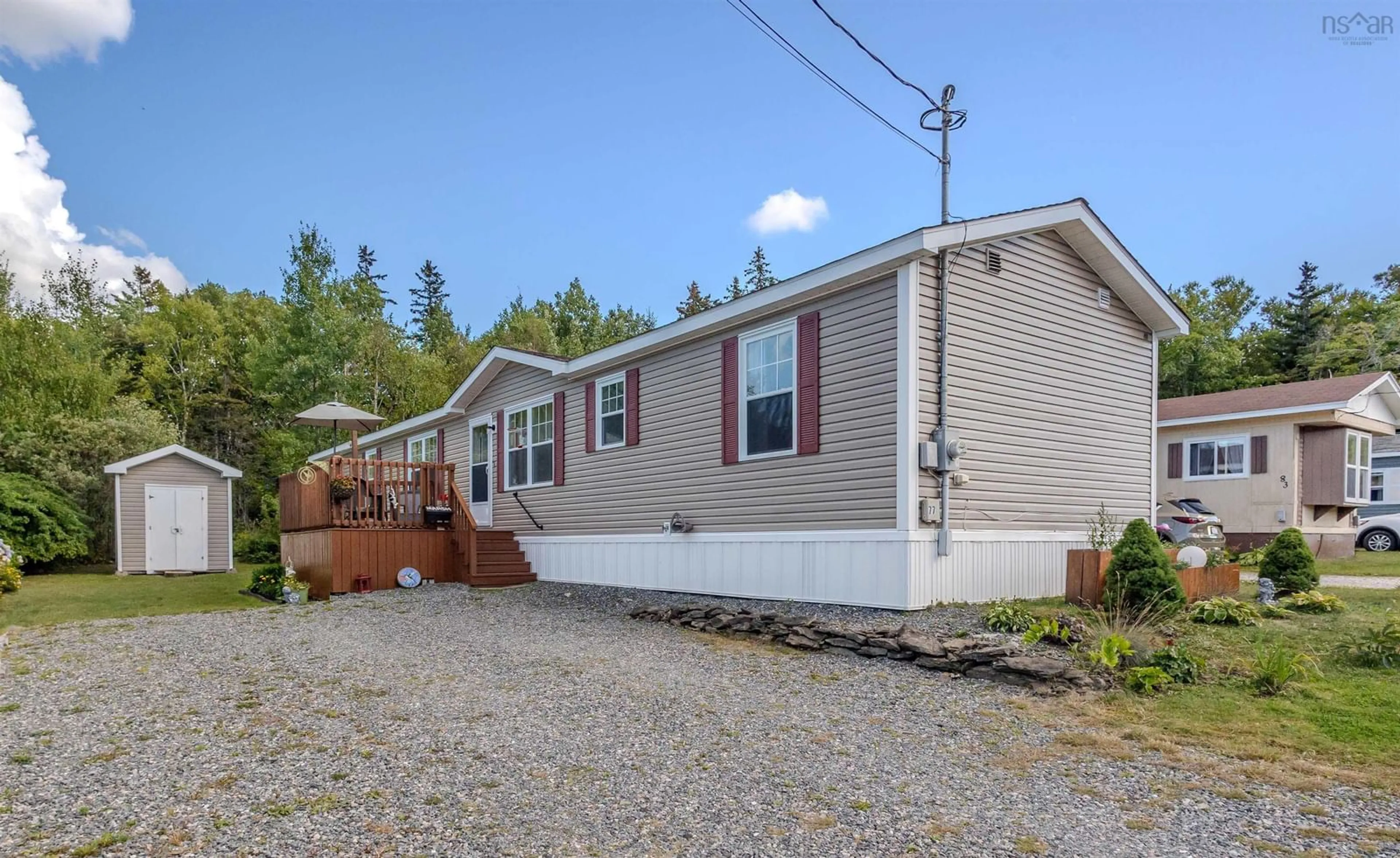 Home with vinyl exterior material, street for 77 Bendix St, Sydney Mines Nova Scotia B1V 3C4