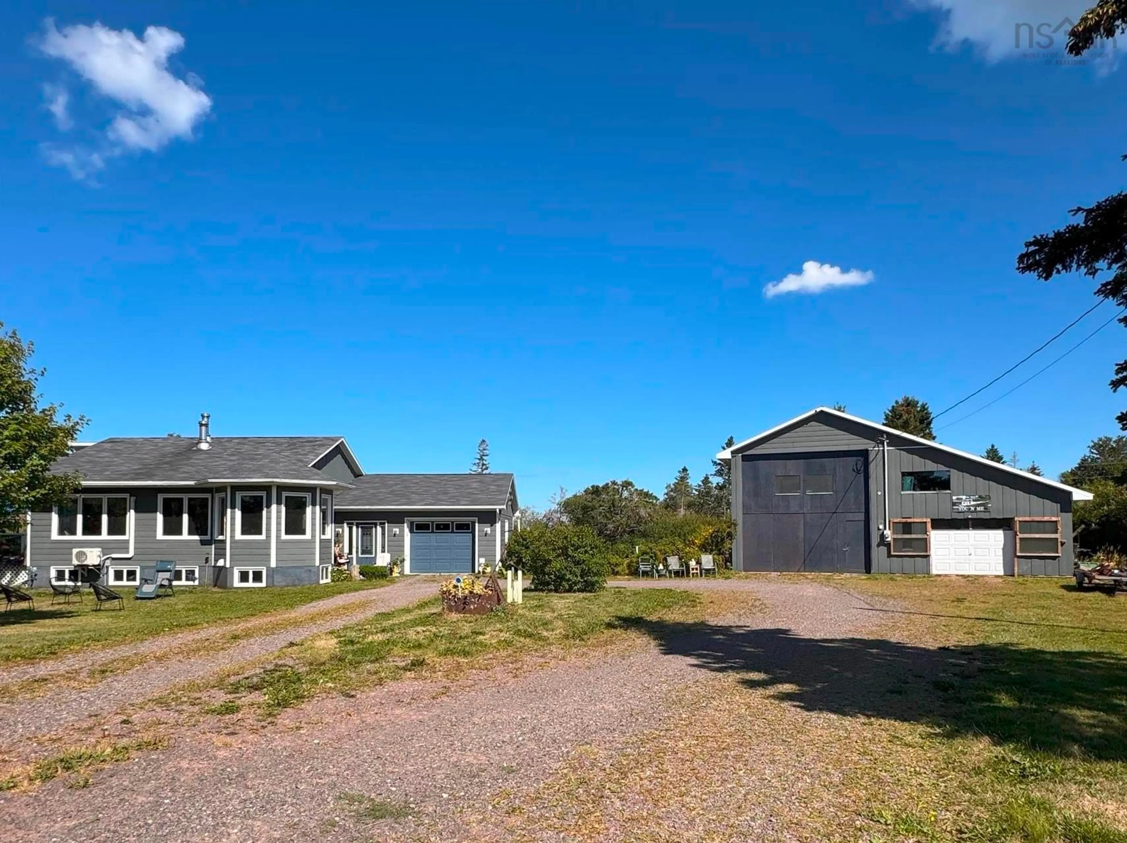 A pic from outside/outdoor area/front of a property/back of a property/a pic from drone, street for 615 New Rd, Melville Nova Scotia B0K 1N0