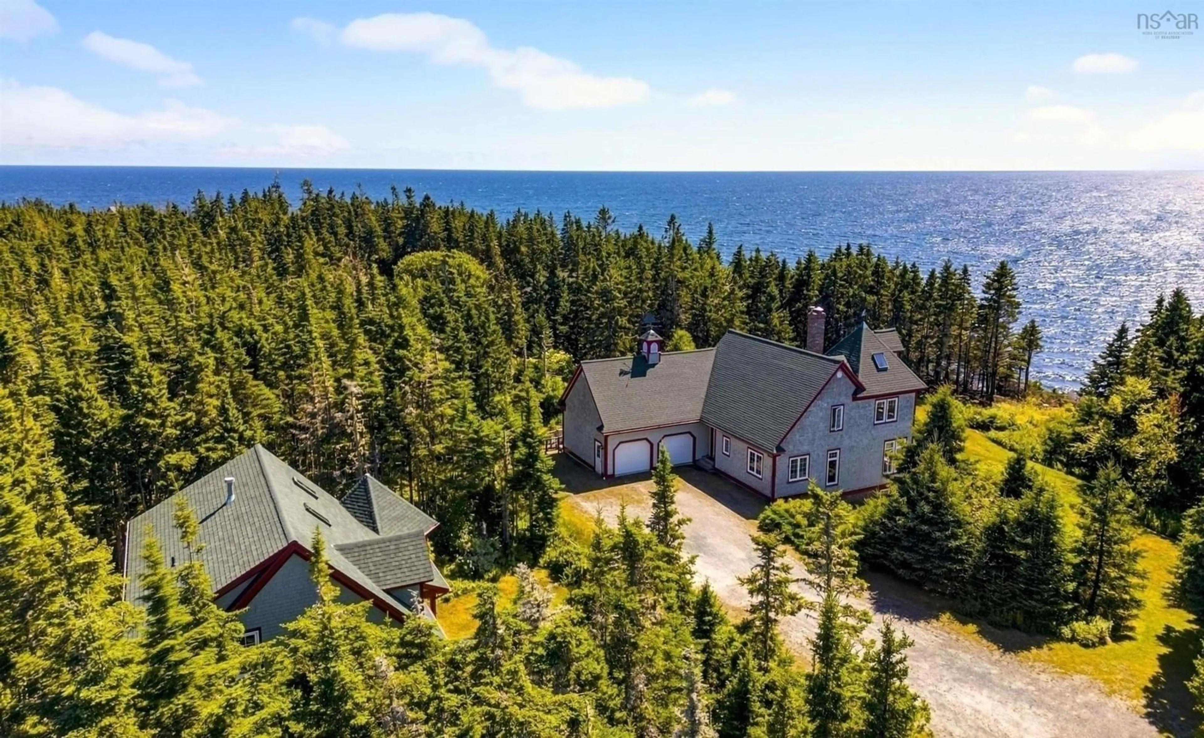 A pic from outside/outdoor area/front of a property/back of a property/a pic from drone, water/lake/river/ocean view for 20 Pierce Point Rd, Western Head Nova Scotia B0T 1K0