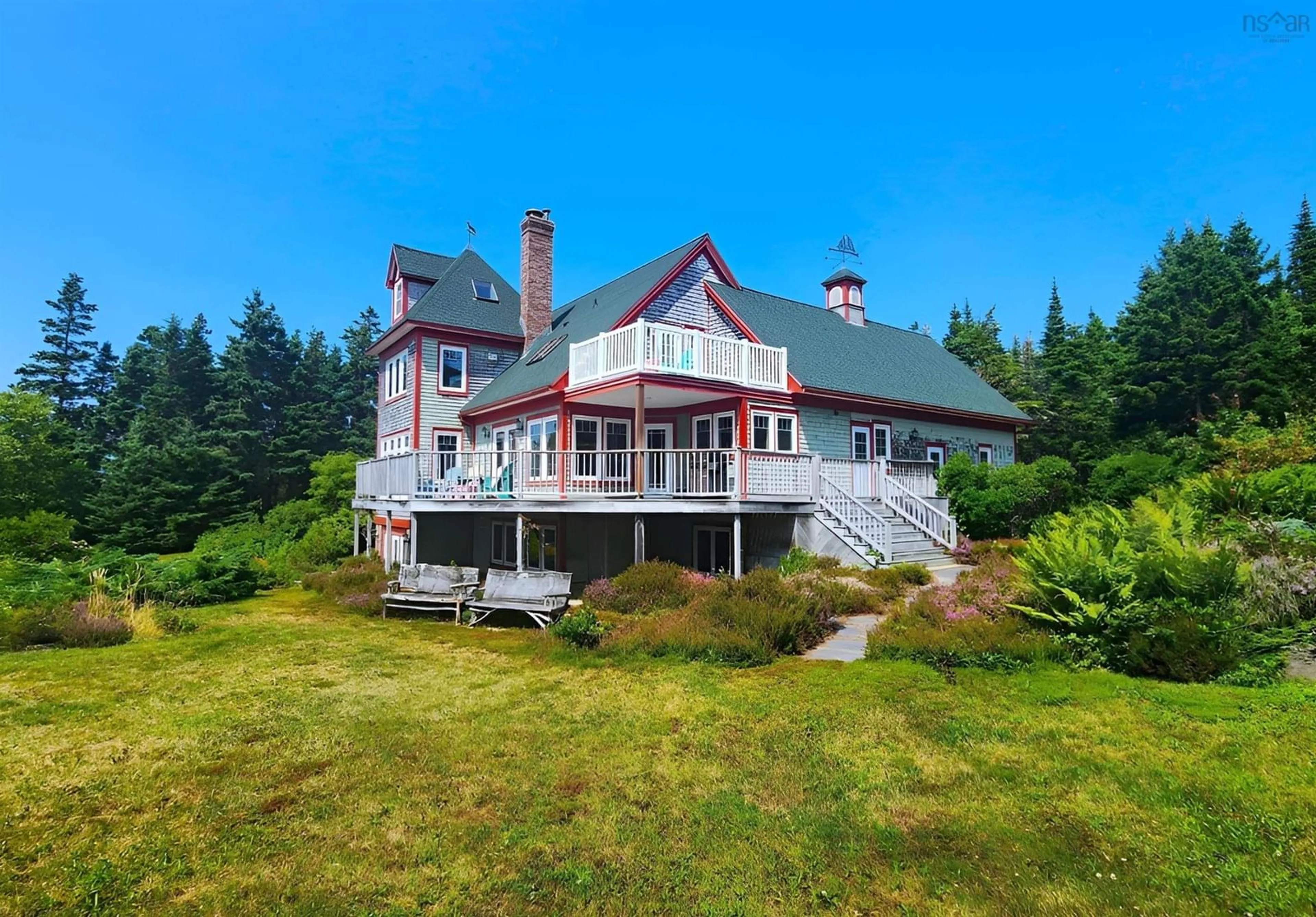 A pic from outside/outdoor area/front of a property/back of a property/a pic from drone, water/lake/river/ocean view for 20 Pierce Point Rd, Western Head Nova Scotia B0T 1K0