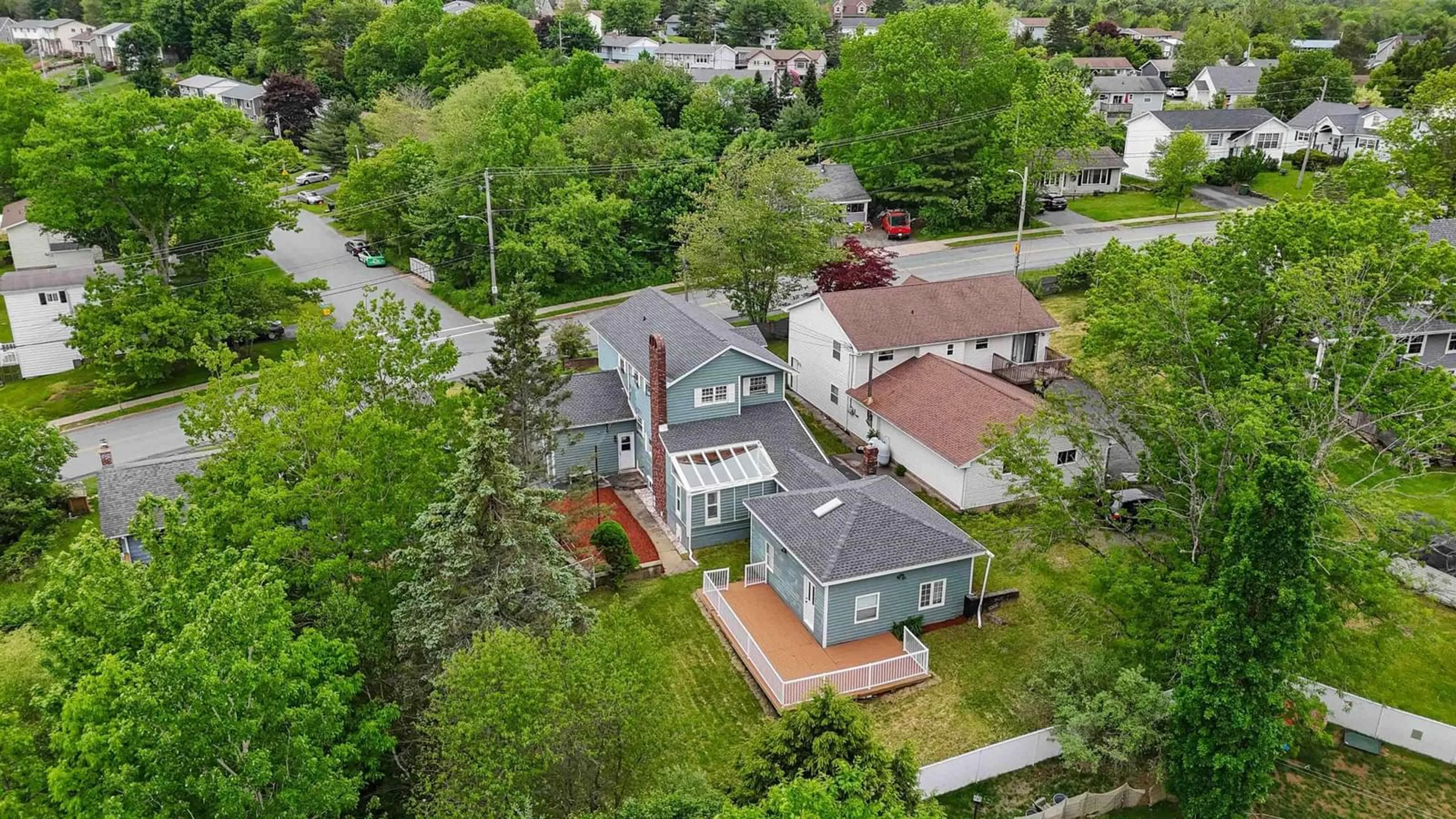 A pic from outside/outdoor area/front of a property/back of a property/a pic from drone, street for 801 Old Sackville Rd, Lower Sackville Nova Scotia B4E 1R2