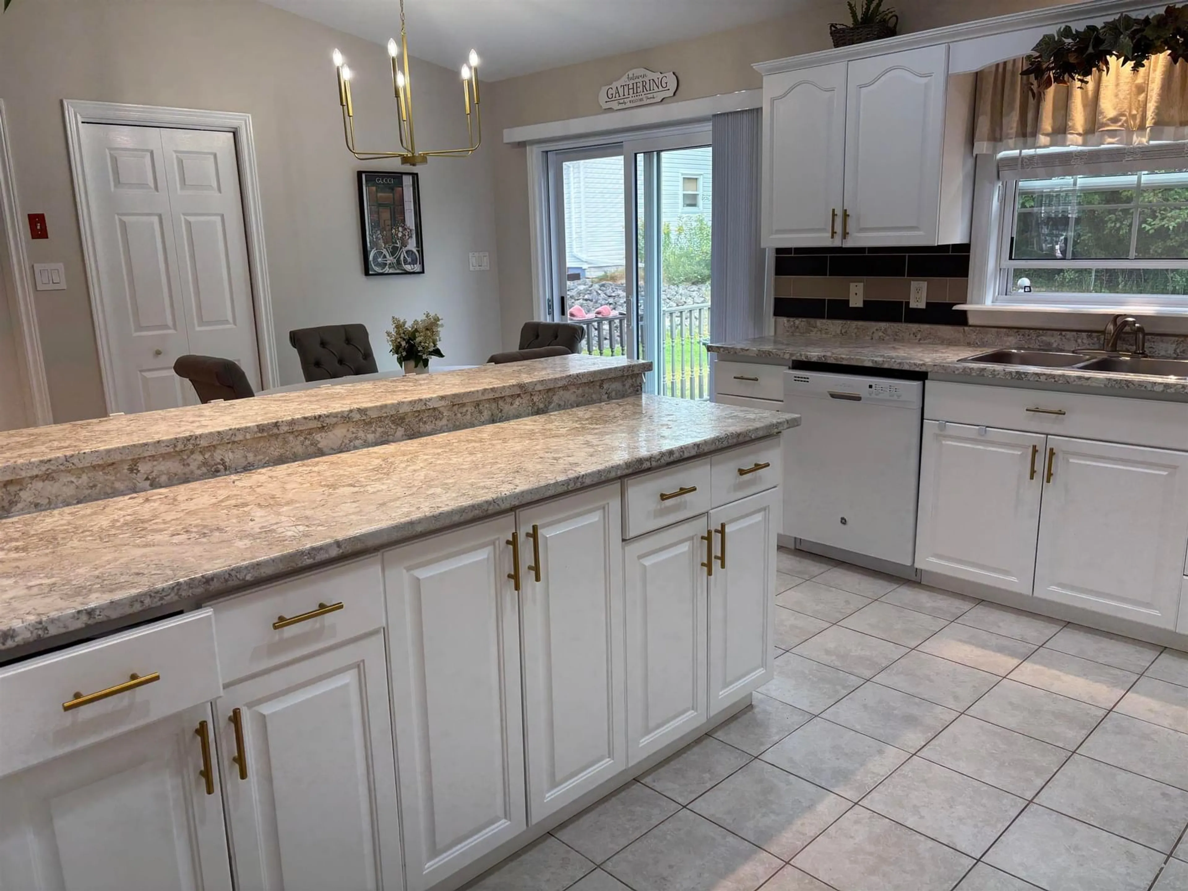 Open concept kitchen, ceramic/tile floor for 63 Mae Avenue, Sydney Mines Nova Scotia B1V 3K8