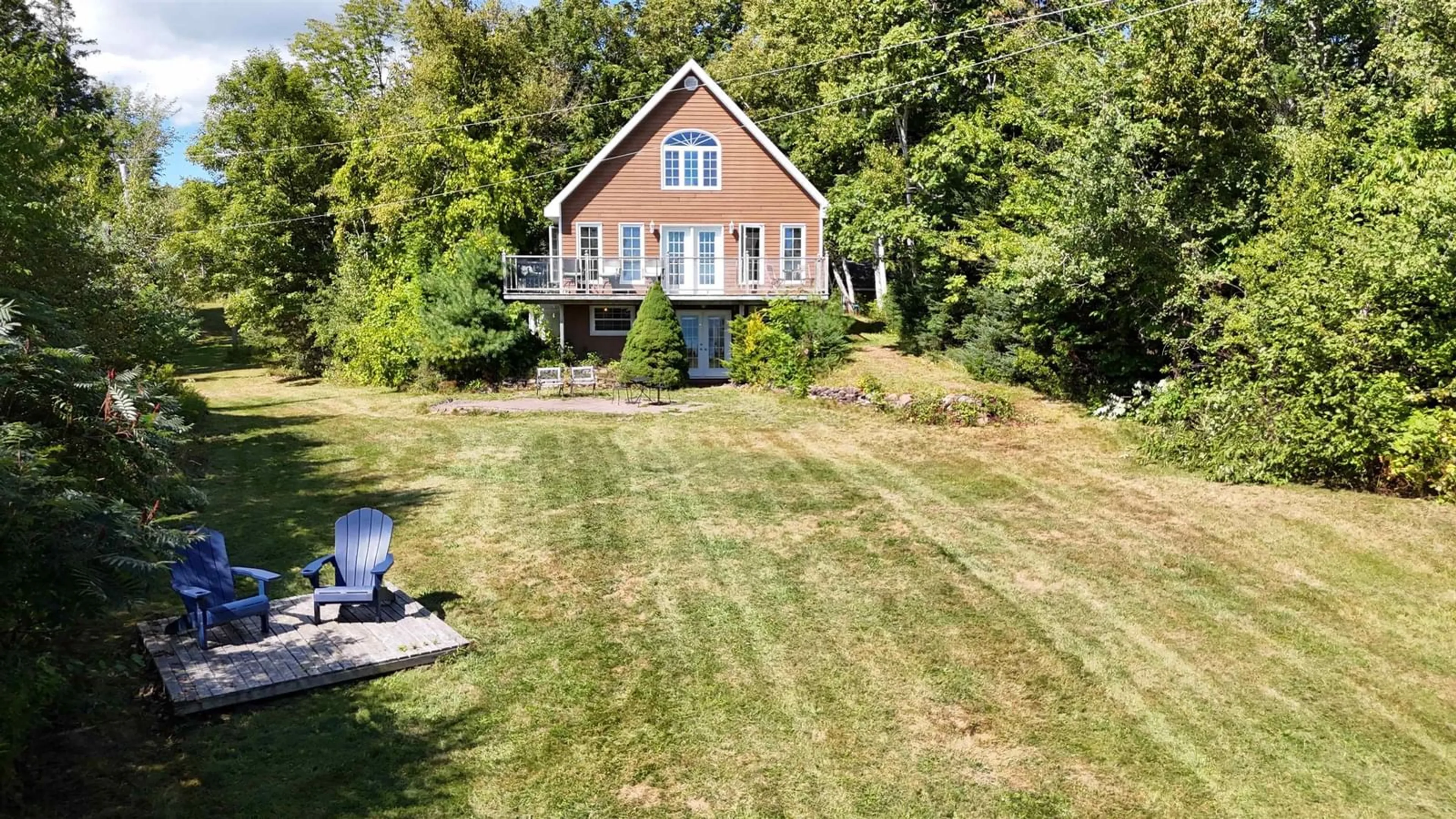 A pic from outside/outdoor area/front of a property/back of a property/a pic from drone, water/lake/river/ocean view for 77 Maclennan Lane, Bay View Nova Scotia B0K 1H0