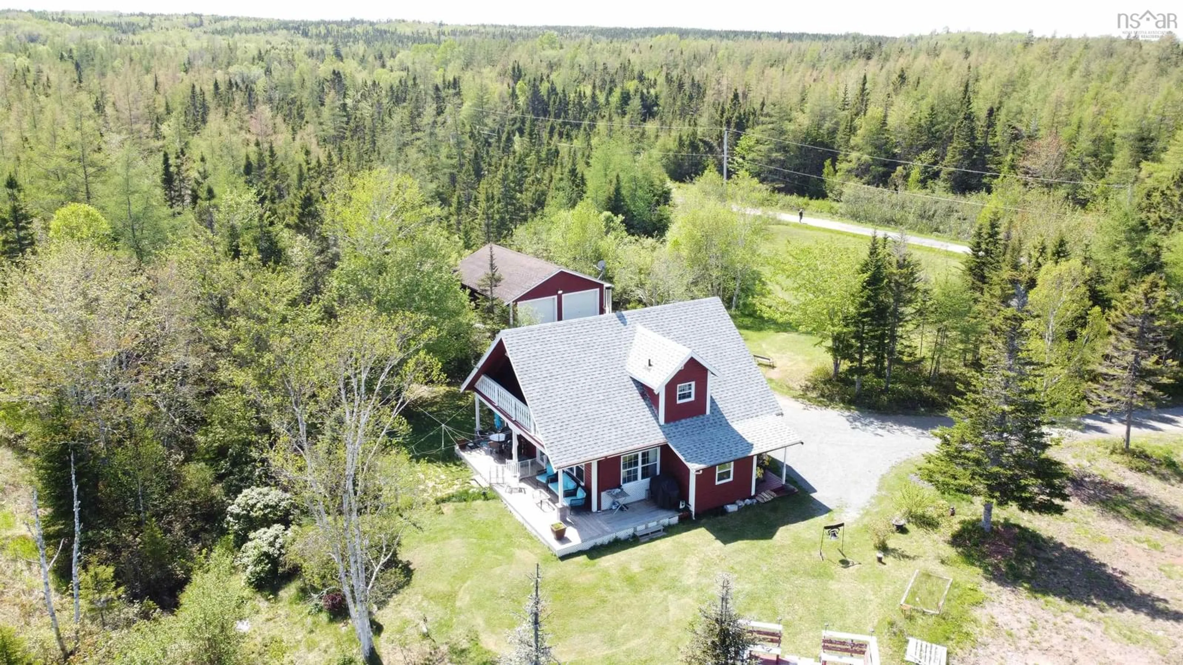 A pic from outside/outdoor area/front of a property/back of a property/a pic from drone, building for 77 Lower River Rd, Cleveland Nova Scotia B0E 1J0
