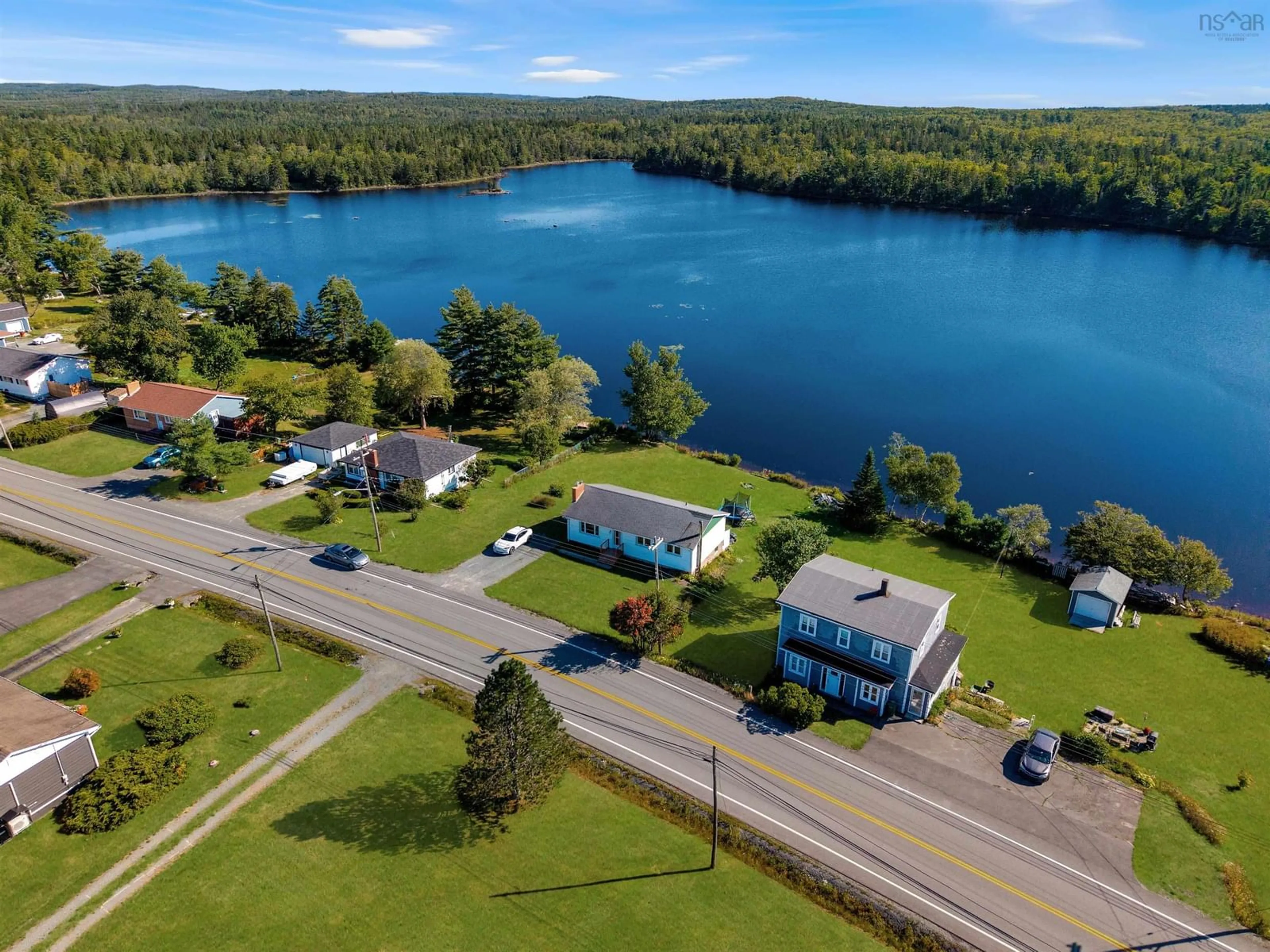 A pic from outside/outdoor area/front of a property/back of a property/a pic from drone, water/lake/river/ocean view for 2827 Sackville Drive Dr, Upper Sackville Nova Scotia B4E 3C4