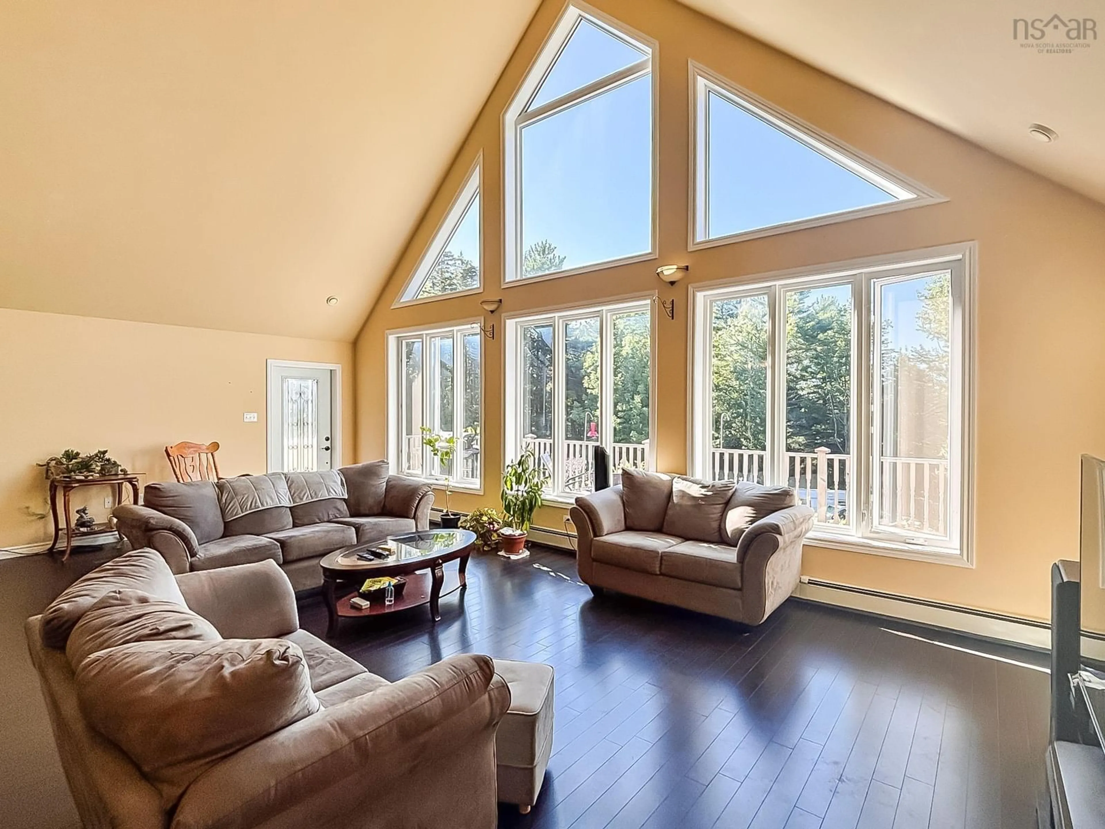 Living room with furniture, wood/laminate floor for 1050 Northfield Rd, Maitland Nova Scotia B0J 1E0
