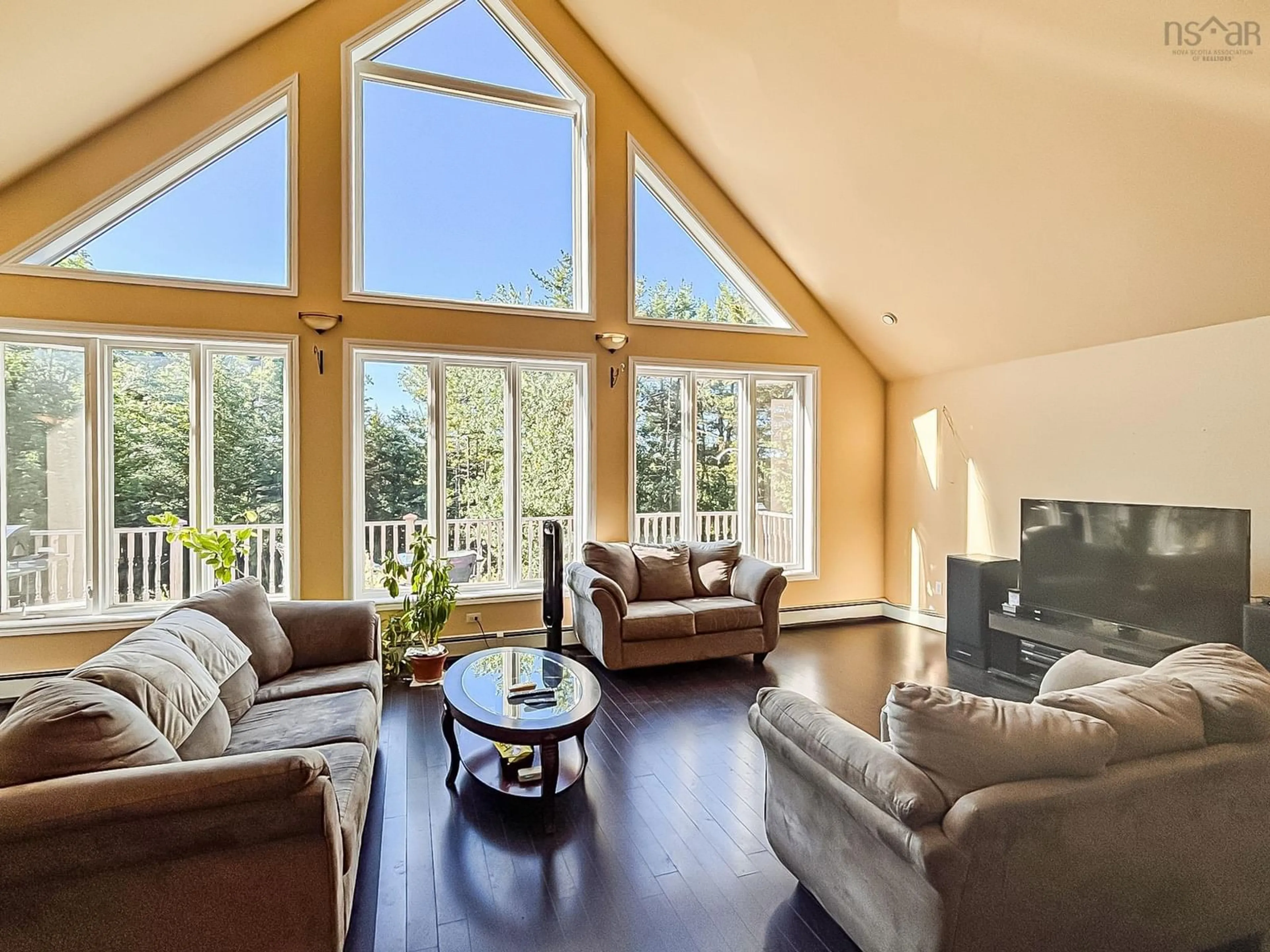 Living room with furniture, wood/laminate floor for 1050 Northfield Rd, Maitland Nova Scotia B0J 1E0