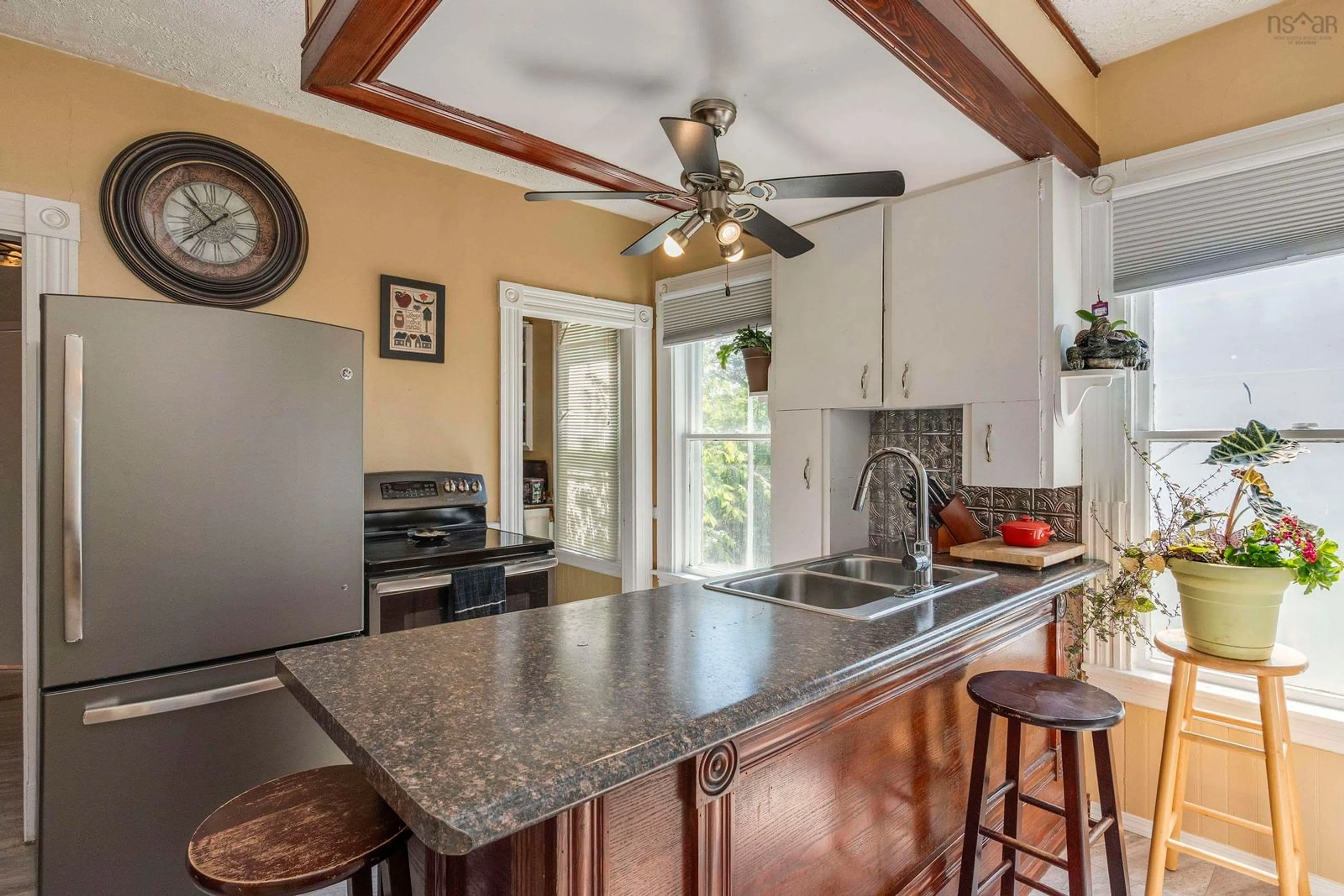 Open concept kitchen, ceramic/tile floor for 188 Main St, Middleton Nova Scotia B0S 1P0
