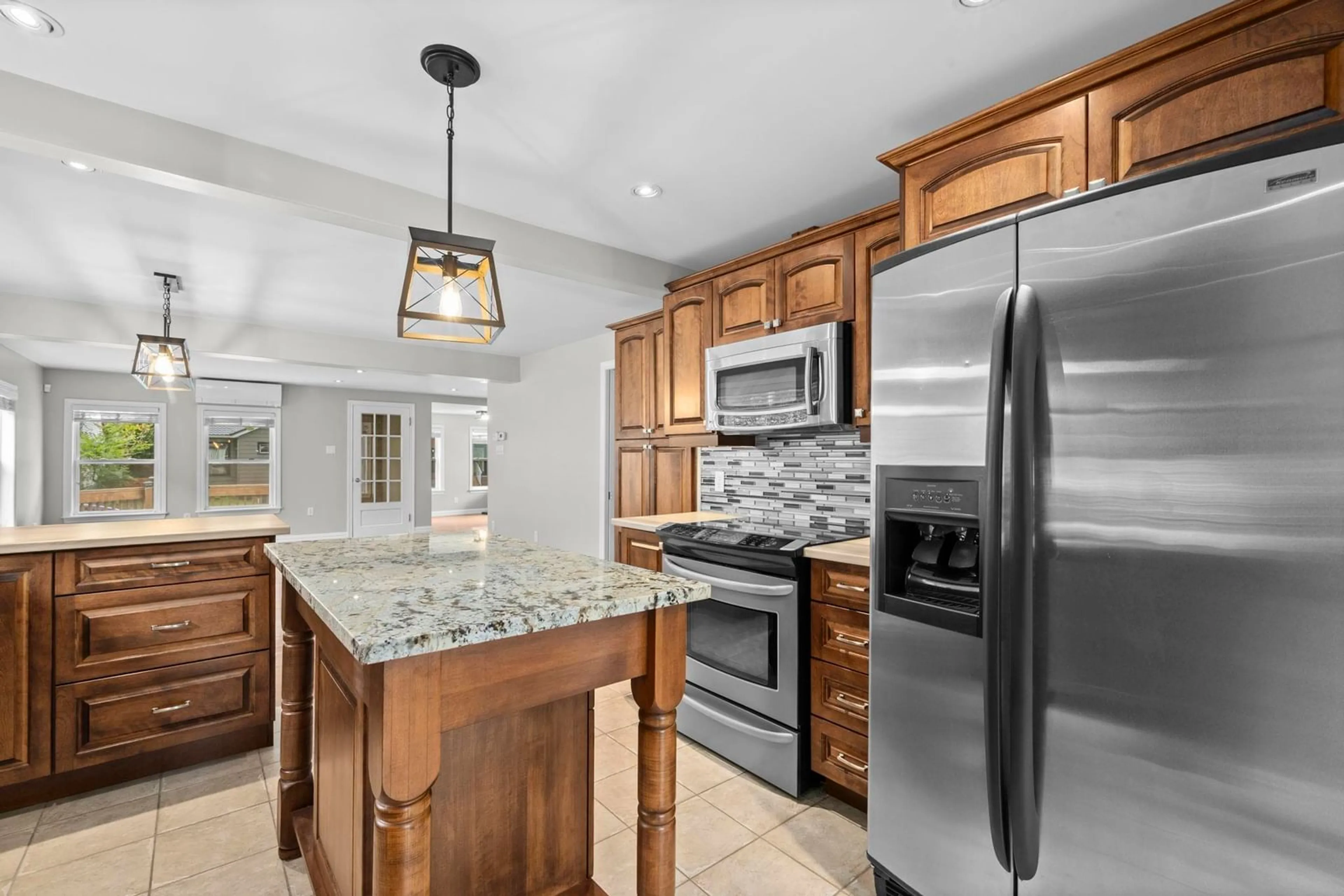 Open concept kitchen, ceramic/tile floor for 2828 Connolly St, Halifax Nova Scotia B3L 3N4