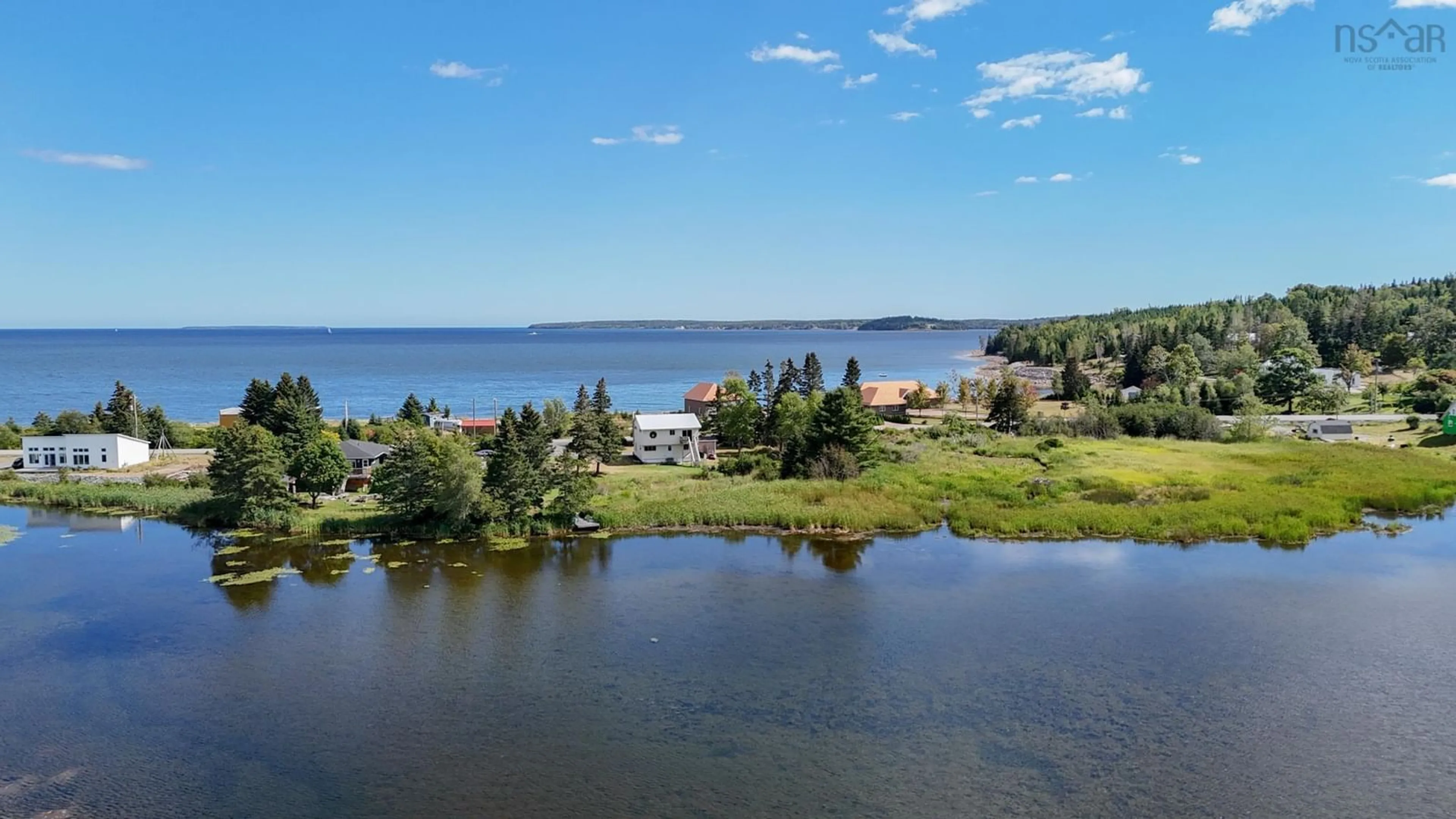 A pic from outside/outdoor area/front of a property/back of a property/a pic from drone, water/lake/river/ocean view for 274 Masons Beach Rd, Masons Beach Nova Scotia B0J 2C0
