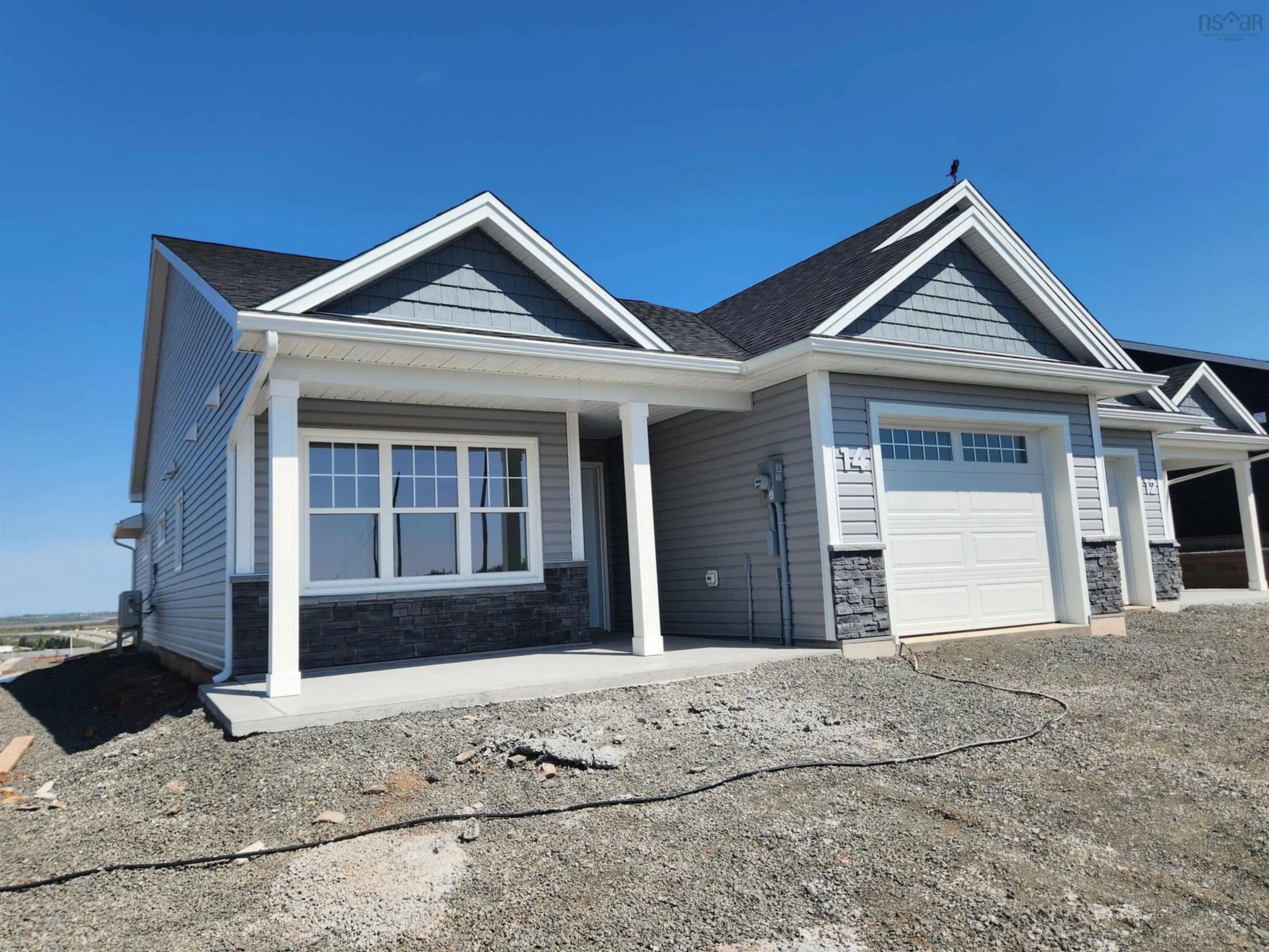 Home with vinyl exterior material, street for 14 Abbey Rd, Garlands Crossing Nova Scotia B0N 2T0