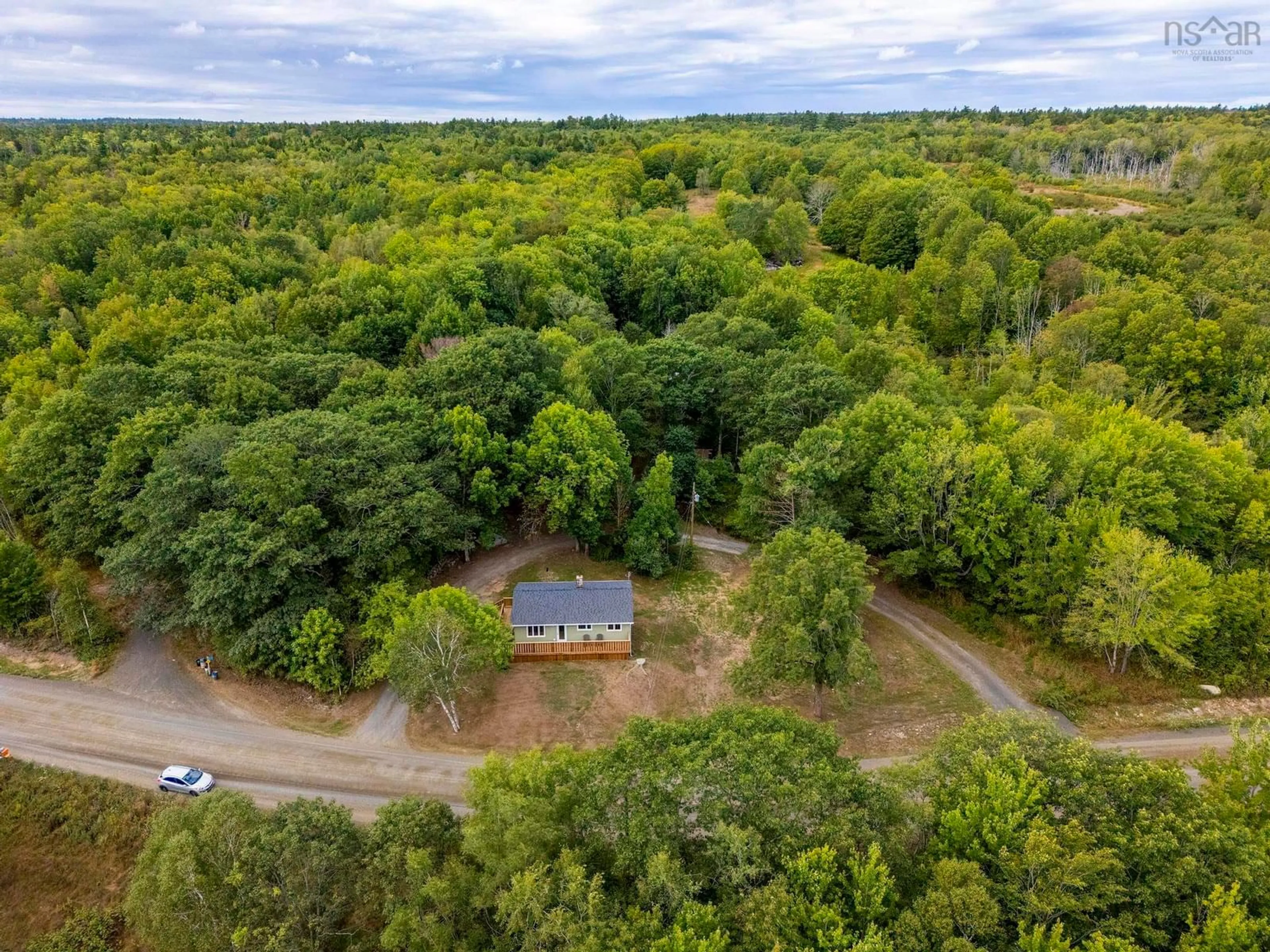 A pic from outside/outdoor area/front of a property/back of a property/a pic from drone, forest/trees view for 206 Morganville Rd, Morganville Nova Scotia B0S 1B0
