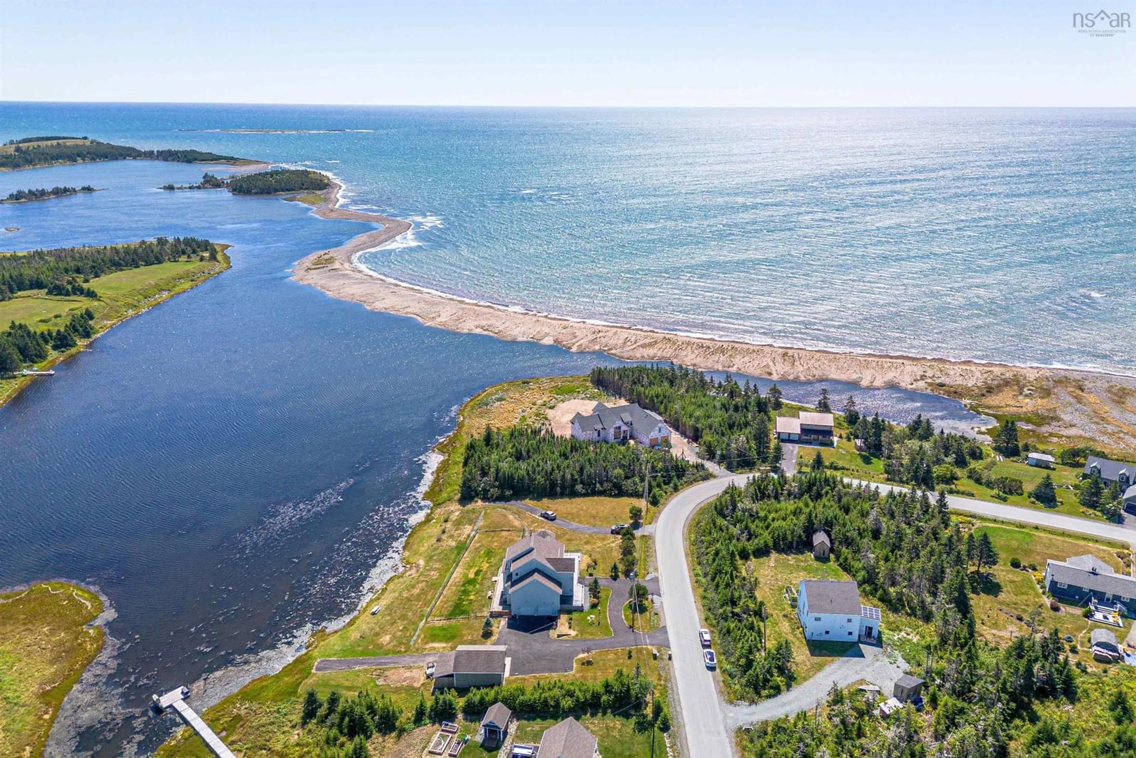 A pic from outside/outdoor area/front of a property/back of a property/a pic from drone, water/lake/river/ocean view for 118 Spruce Crt, Three Fathom Harbour Nova Scotia B0J 2L0