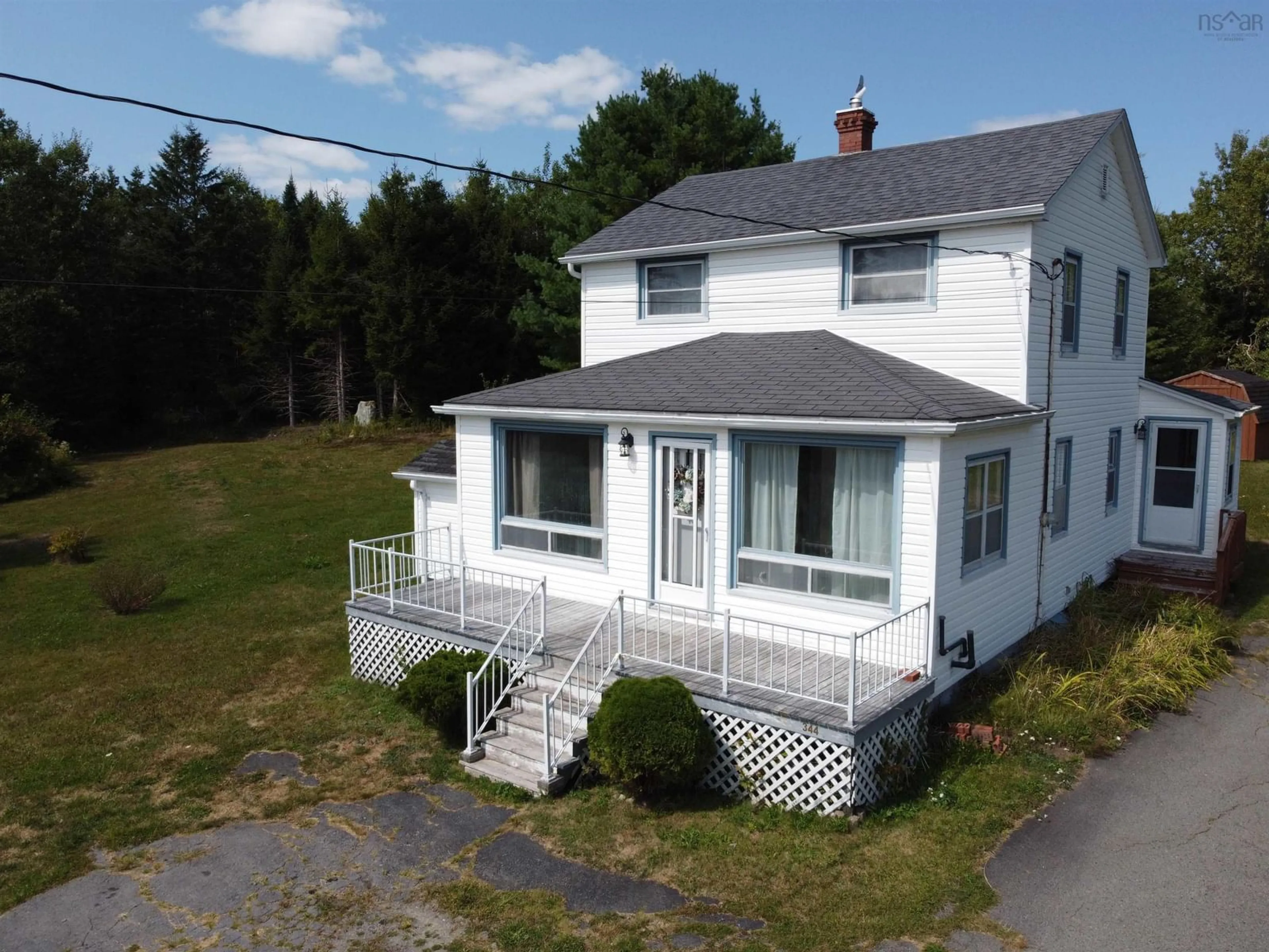 A pic from outside/outdoor area/front of a property/back of a property/a pic from drone, building for 344 Highway 224, Sheet Harbour Nova Scotia B0J 3B0