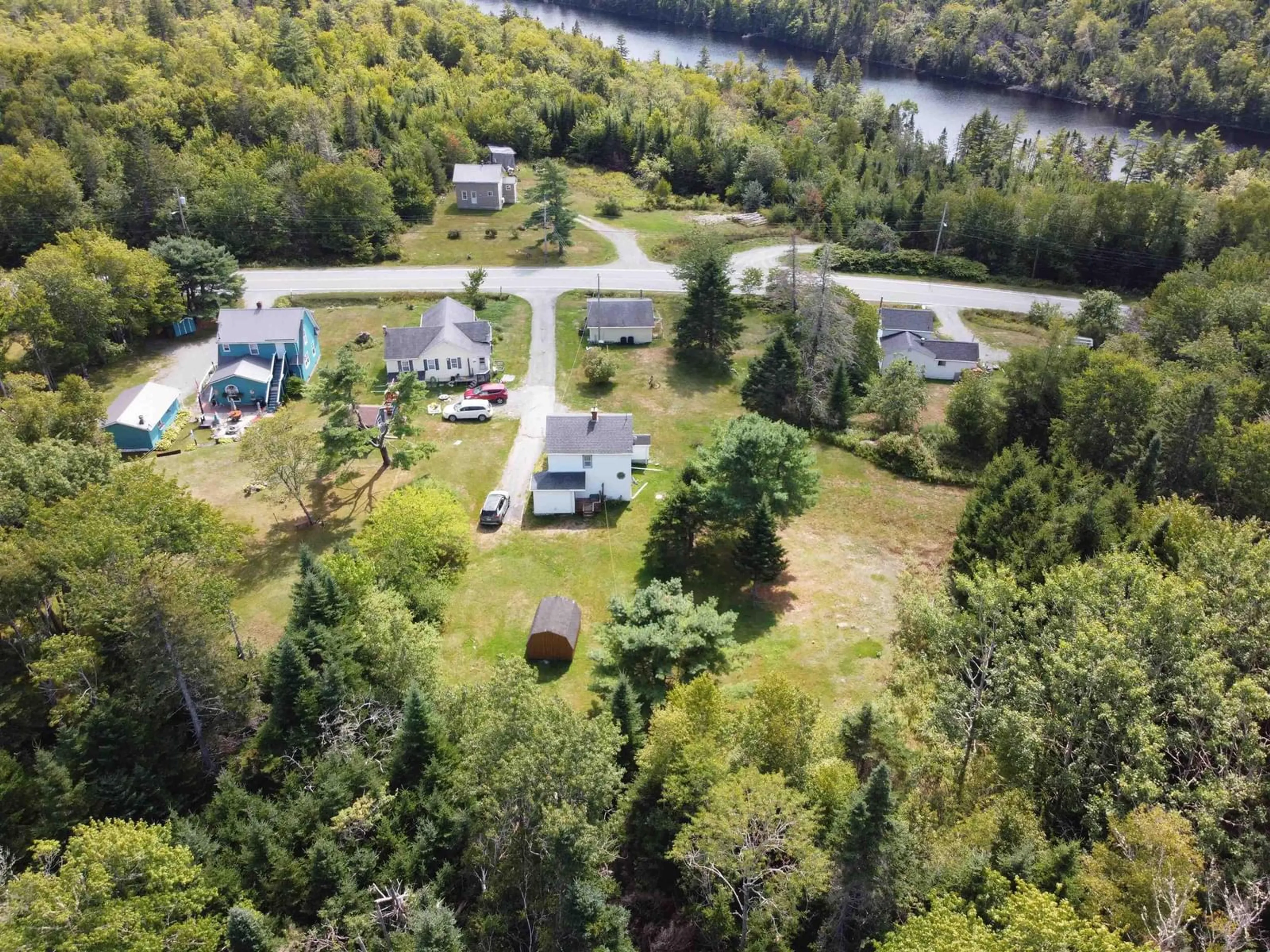 A pic from outside/outdoor area/front of a property/back of a property/a pic from drone, water/lake/river/ocean view for 344 Highway 224, Sheet Harbour Nova Scotia B0J 3B0