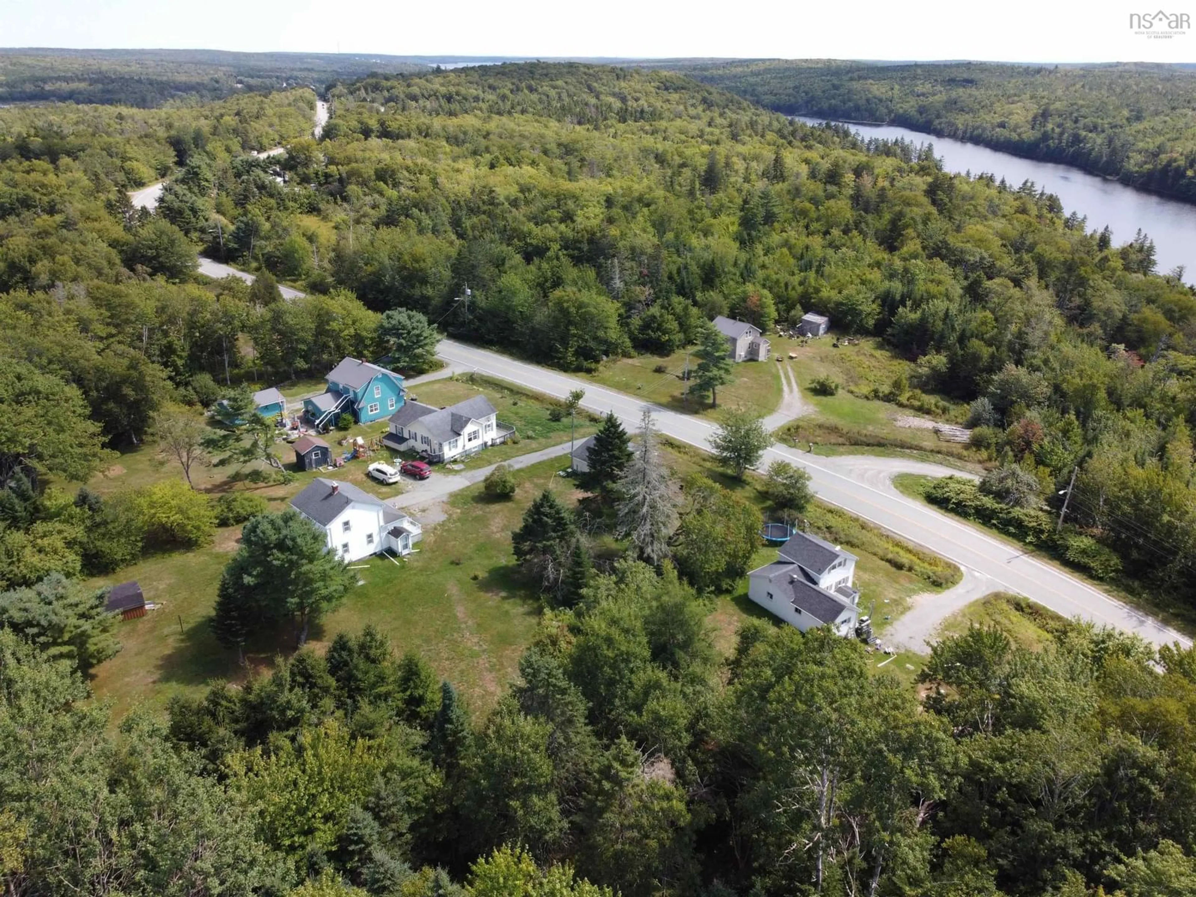 A pic from outside/outdoor area/front of a property/back of a property/a pic from drone, water/lake/river/ocean view for 344 Highway 224, Sheet Harbour Nova Scotia B0J 3B0