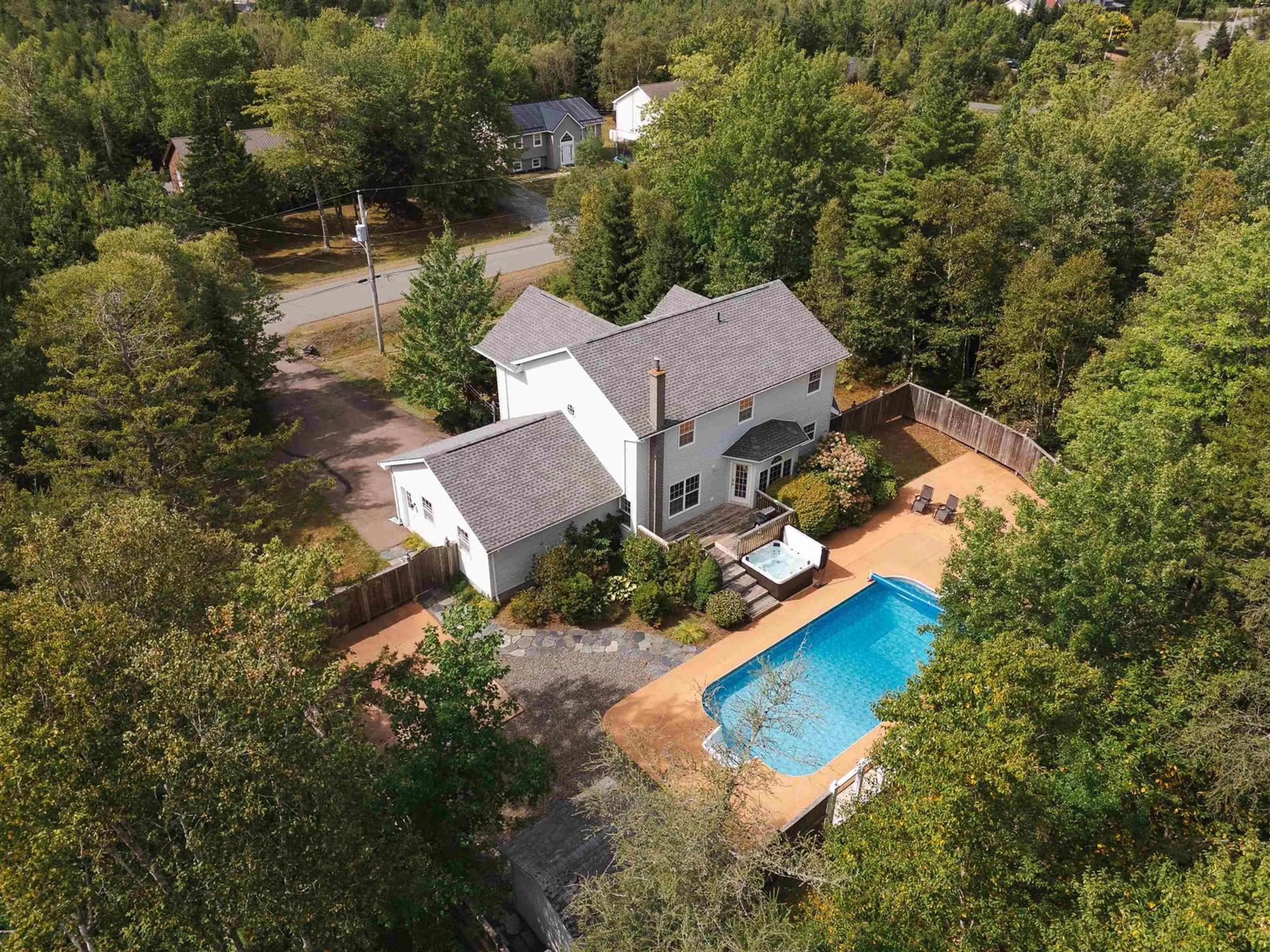 A pic from outside/outdoor area/front of a property/back of a property/a pic from drone, unknown for 111 Bonavista Ave, Hilden Nova Scotia B0N 1C0