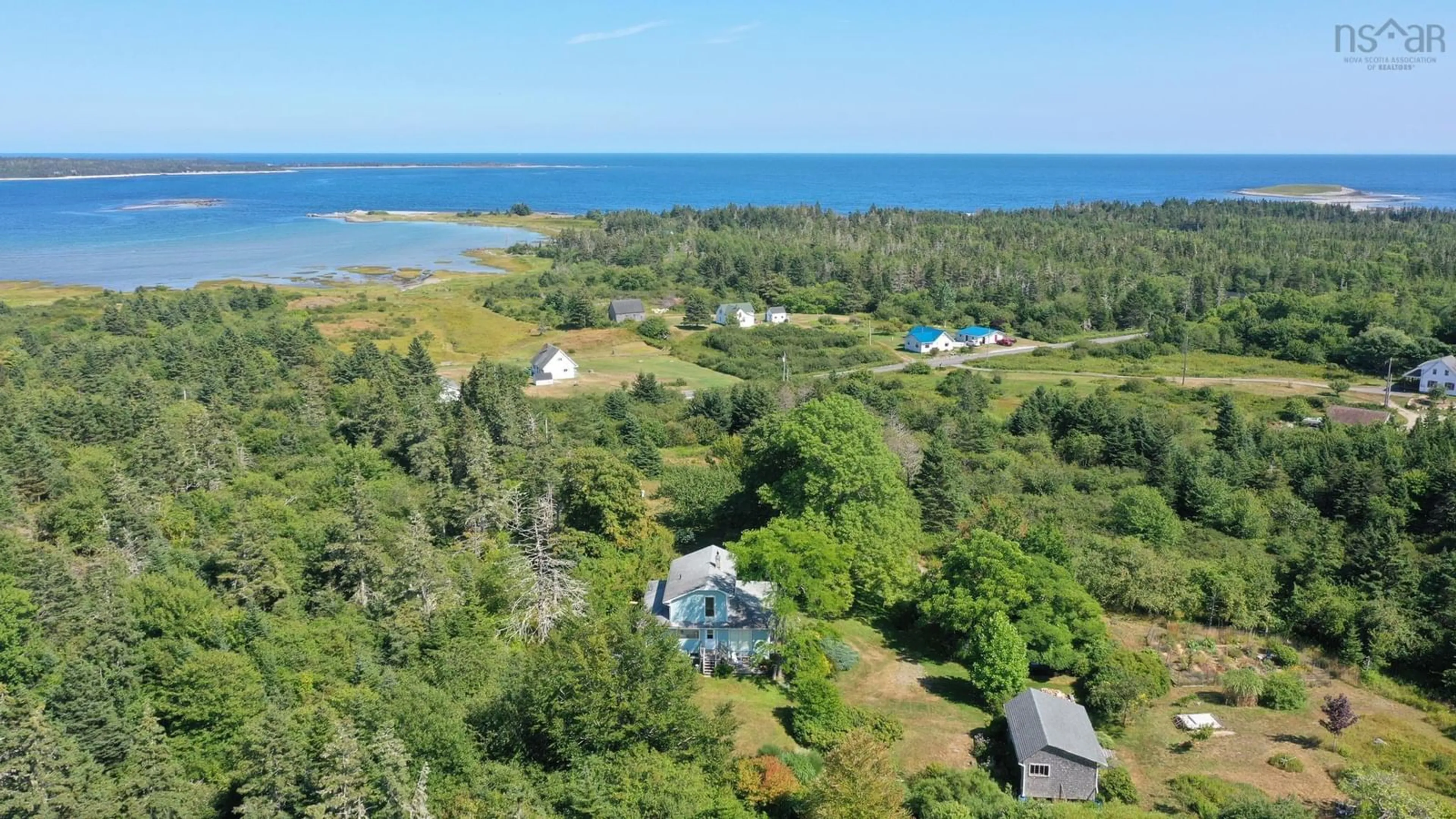 A pic from outside/outdoor area/front of a property/back of a property/a pic from drone, water/lake/river/ocean view for 1840 West Sable Rd, Little Harbour Nova Scotia B0T 1V0