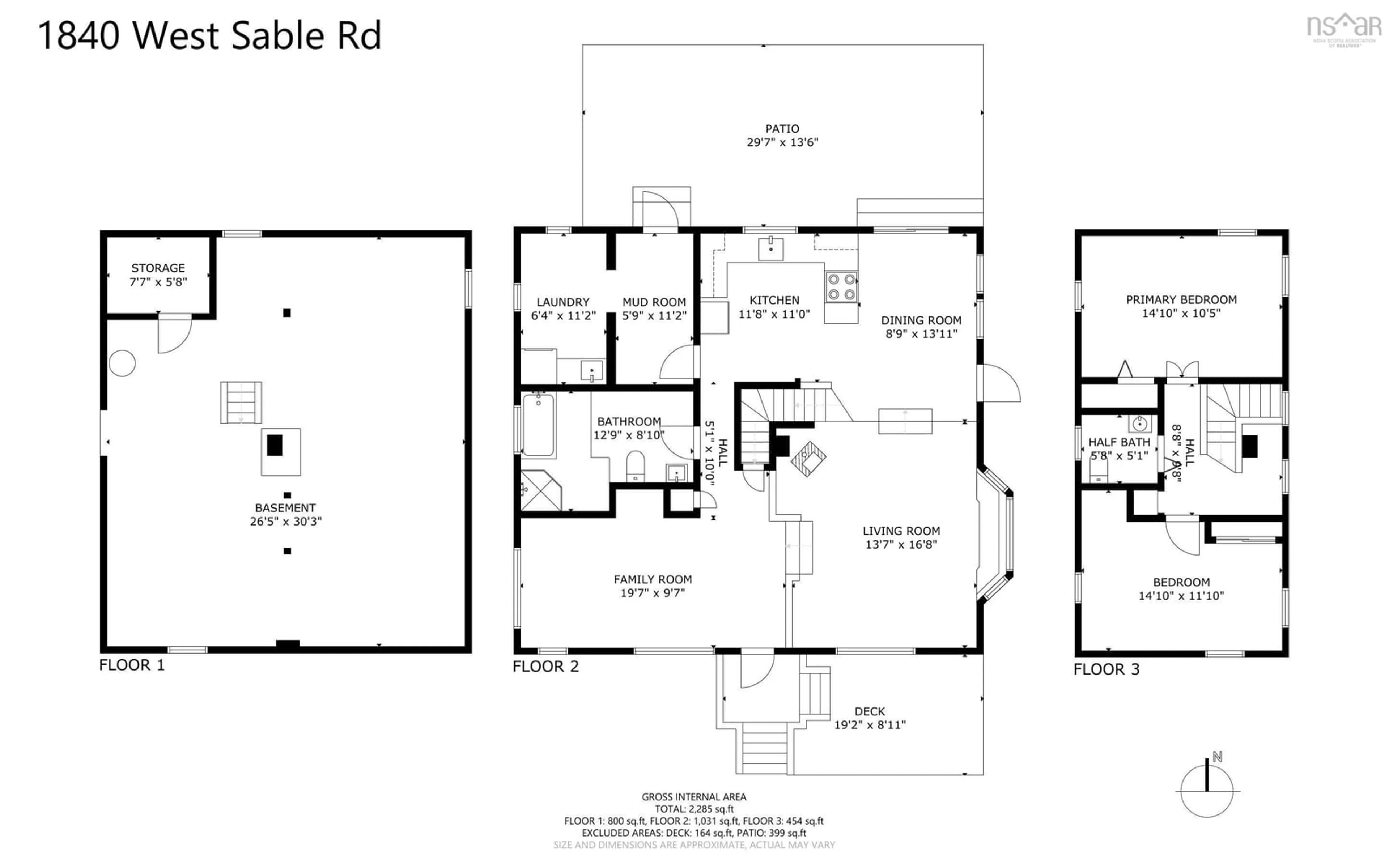 Floor plan for 1840 West Sable Rd, Little Harbour Nova Scotia B0T 1V0