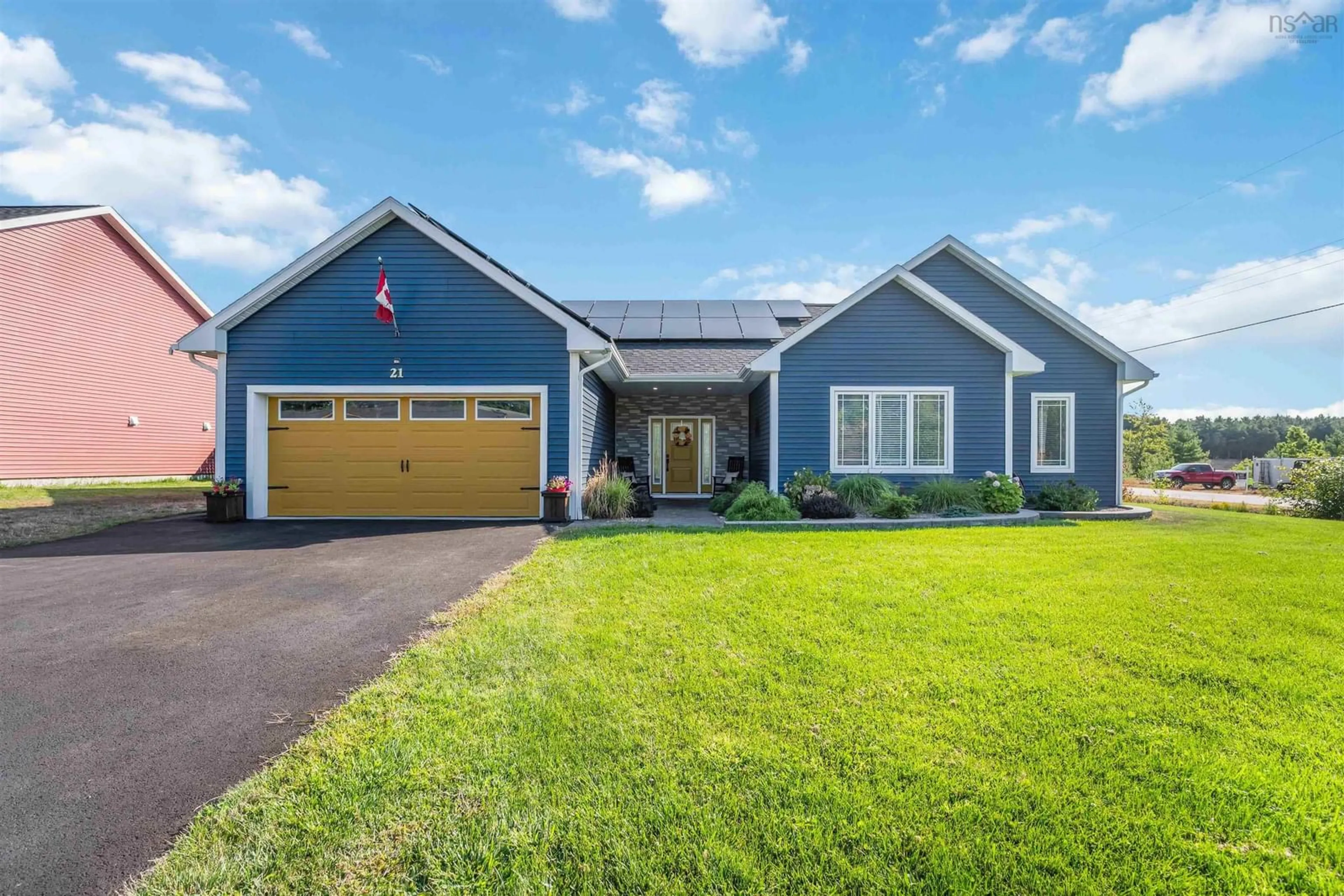 Home with vinyl exterior material, street for 21 Cynthia Dr, Kingston Nova Scotia B0P 1R0