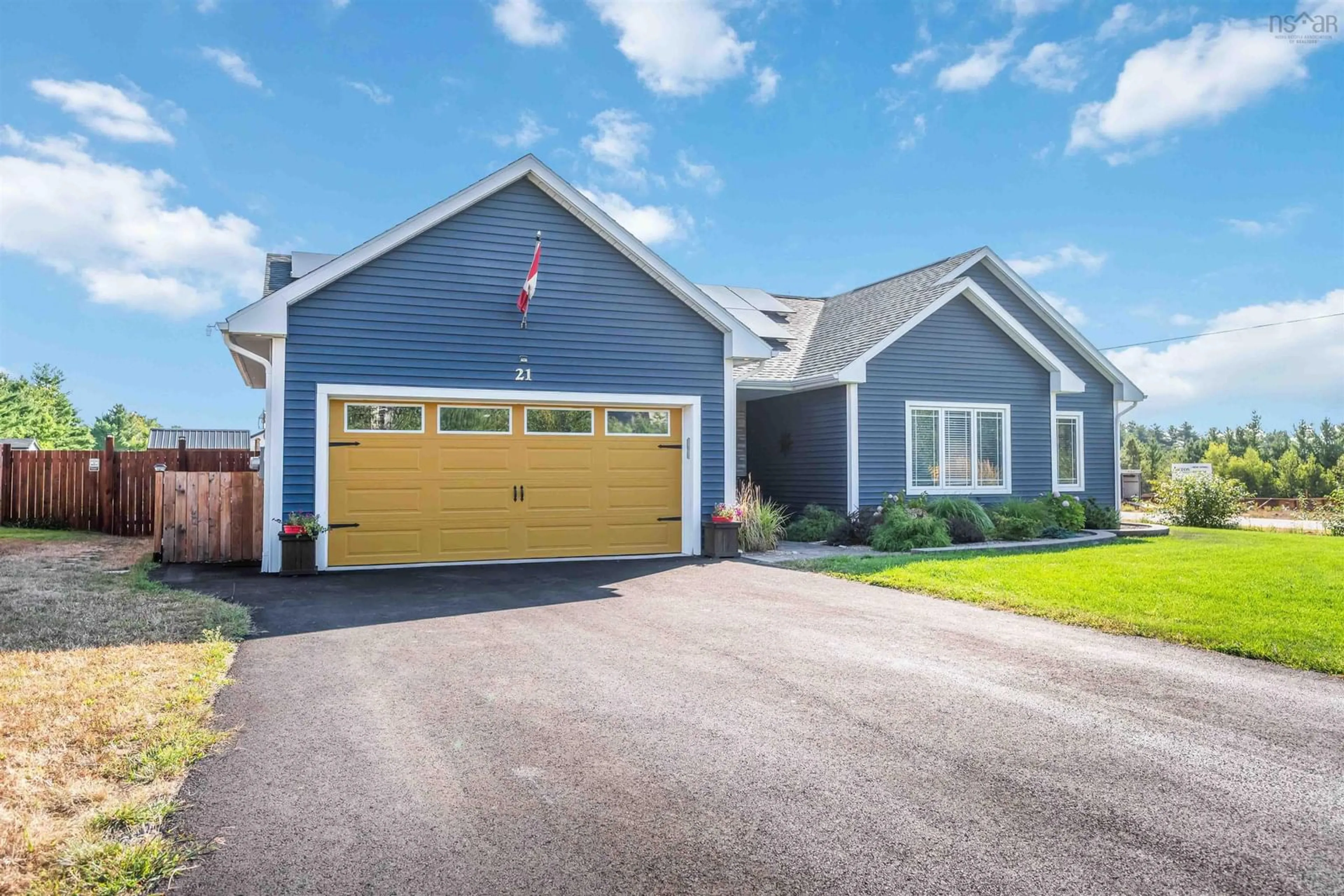 Home with vinyl exterior material, street for 21 Cynthia Dr, Kingston Nova Scotia B0P 1R0