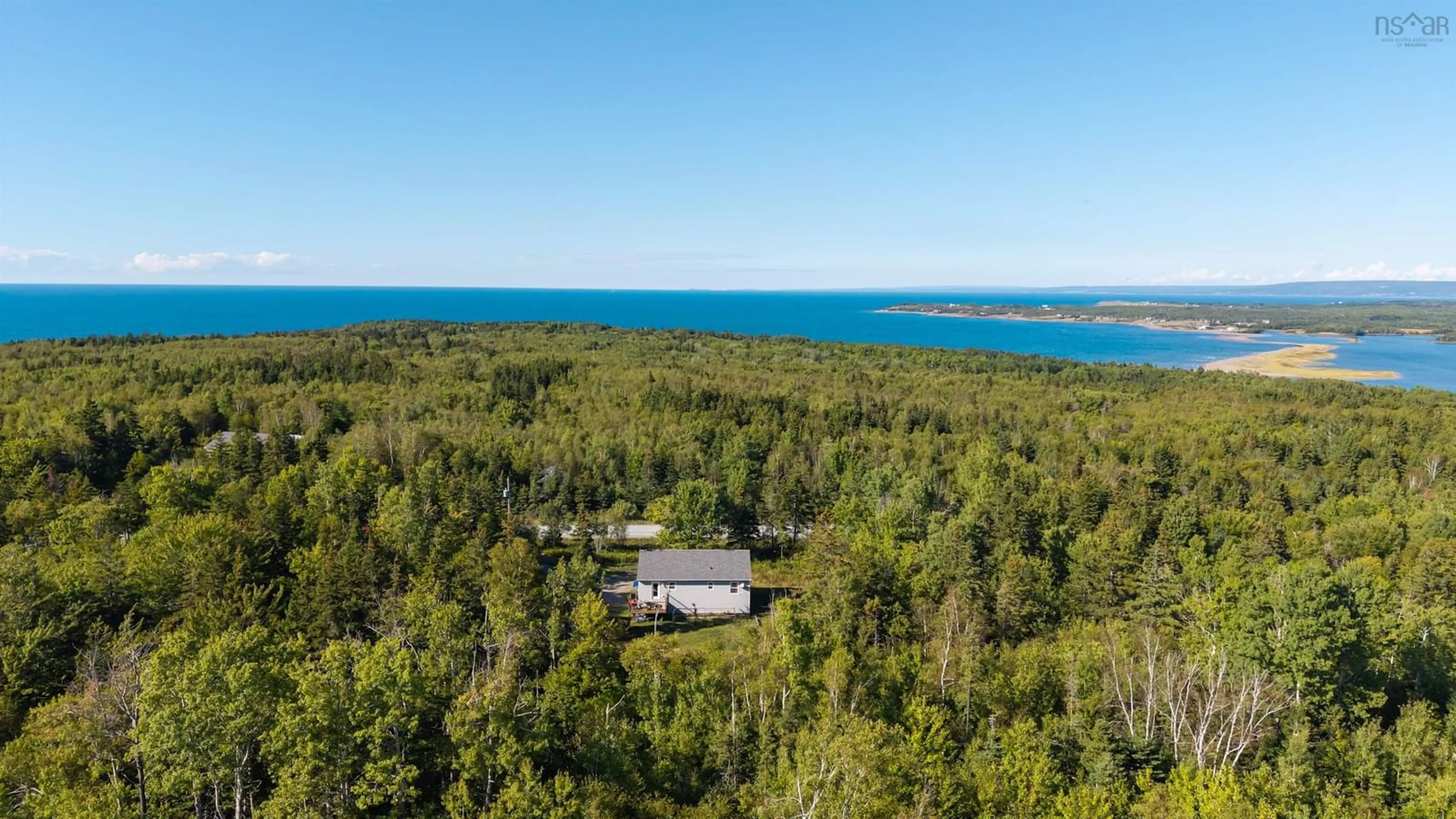 A pic from outside/outdoor area/front of a property/back of a property/a pic from drone, water/lake/river/ocean view for 276 Linwood Harbour Rd, East Tracadie Nova Scotia B0H 1P0