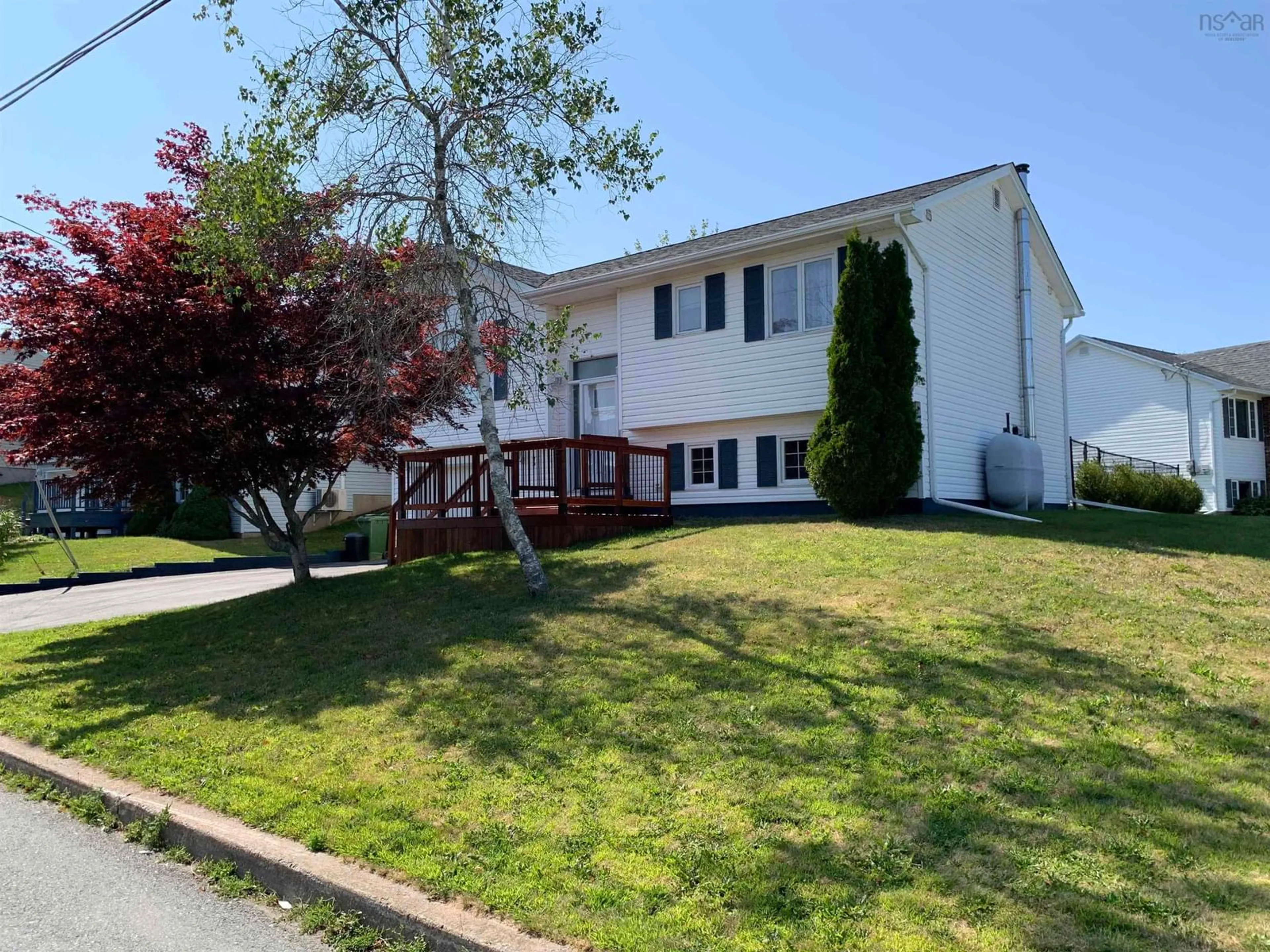 A pic from outside/outdoor area/front of a property/back of a property/a pic from drone, street for 1 Cassandra Dr, Dartmouth Nova Scotia B2W 6H3