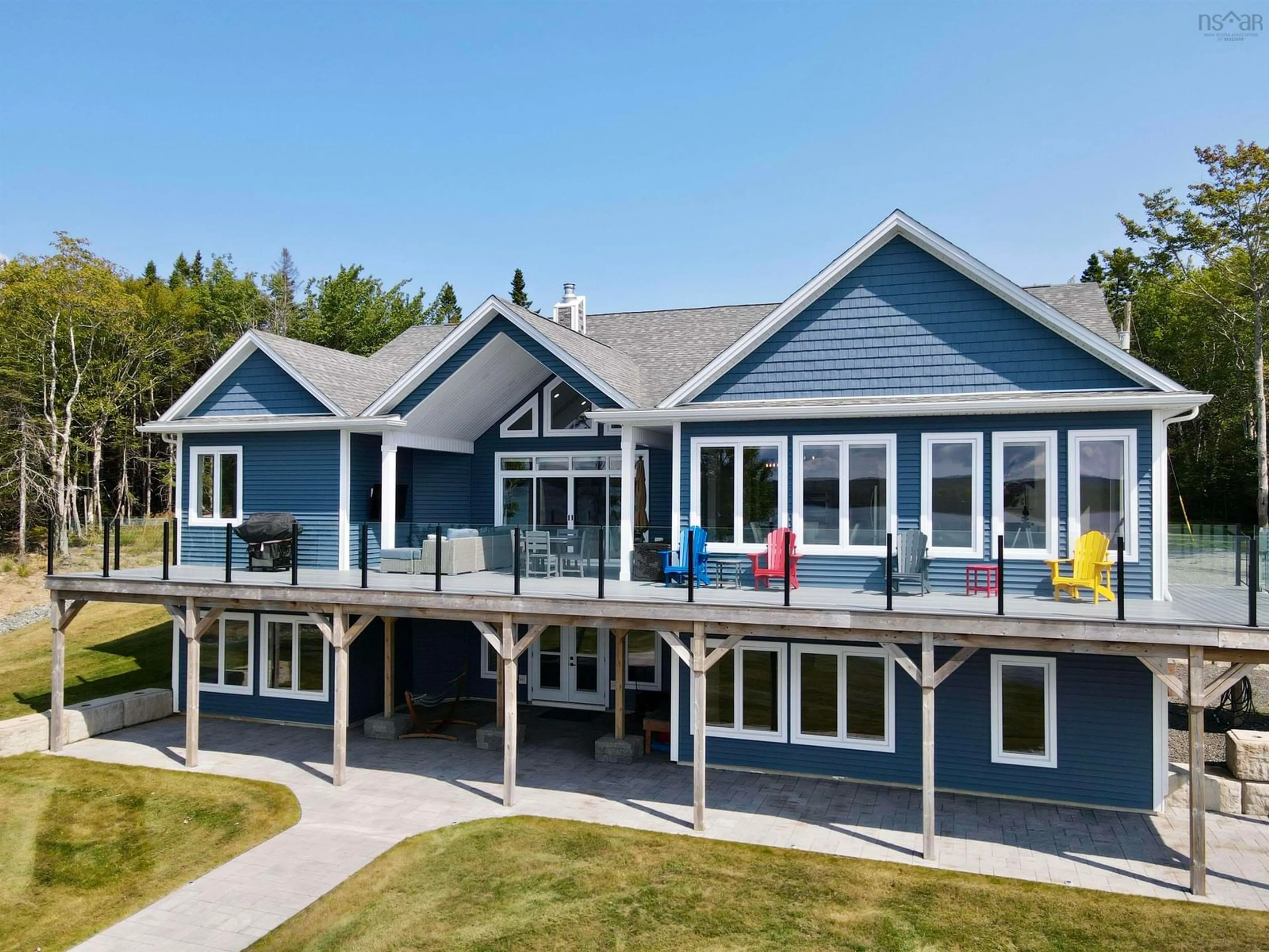 A pic from outside/outdoor area/front of a property/back of a property/a pic from drone, water/lake/river/ocean view for 430 Maple Dr, Cape George Nova Scotia B0E 3M0