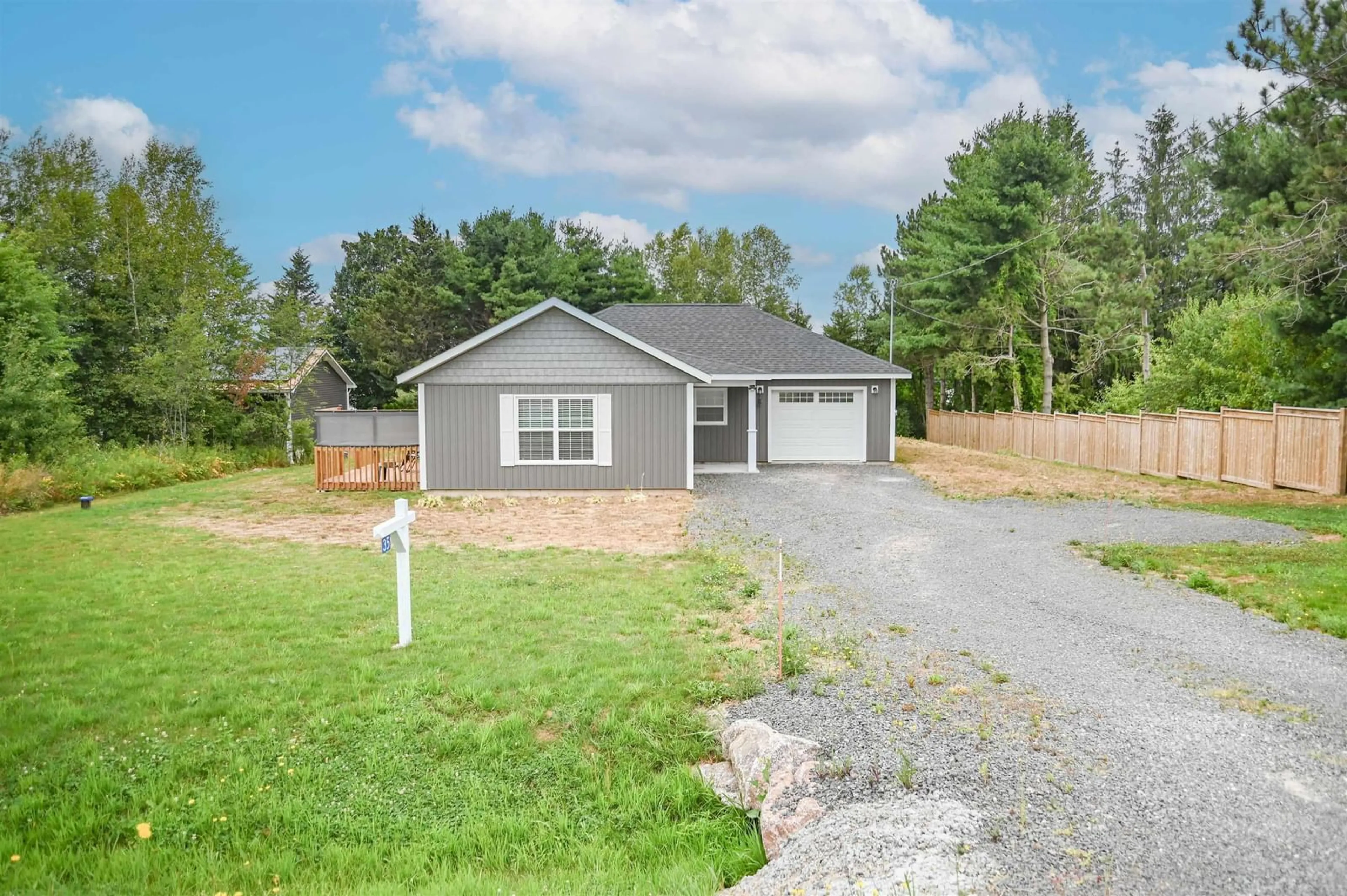 Home with vinyl exterior material, street for 35 Blomidon View Dr, Port Williams Nova Scotia B0P 1T0
