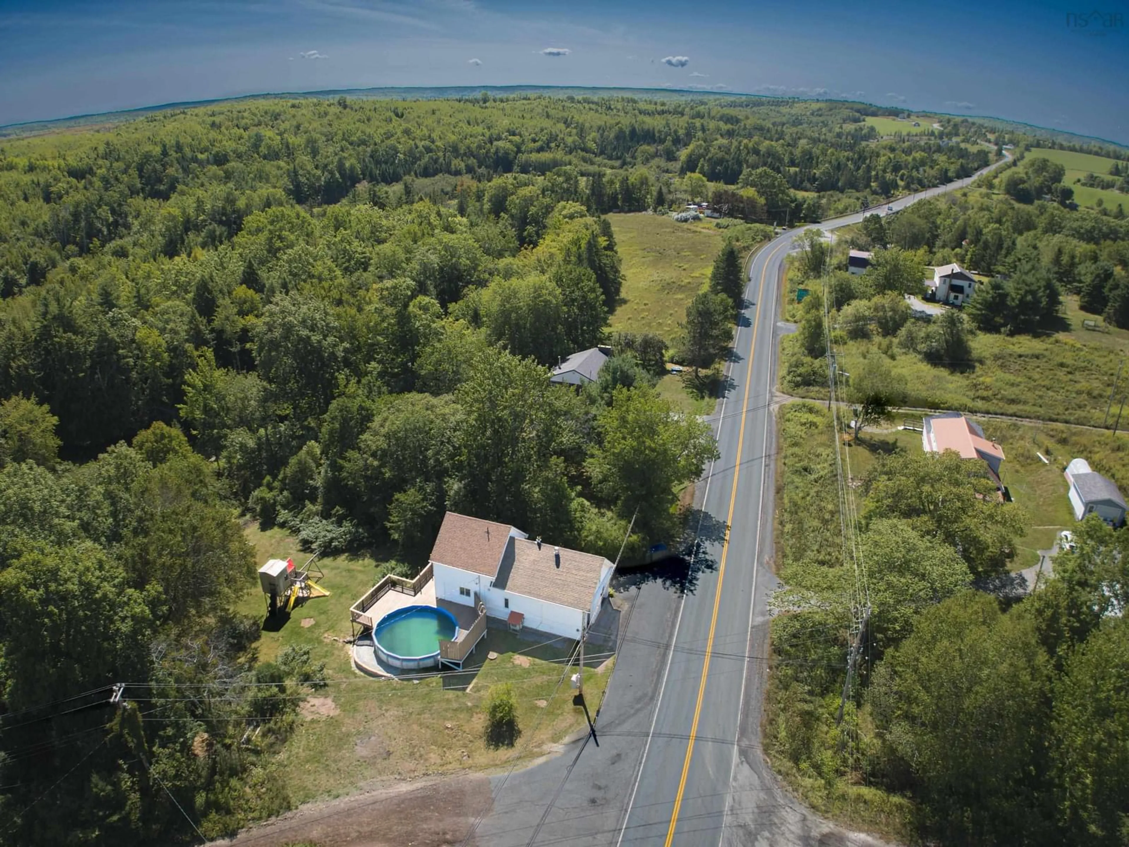 A pic from outside/outdoor area/front of a property/back of a property/a pic from drone, water/lake/river/ocean view for 343 Highway 224, Gays River Nova Scotia B0N 2H0