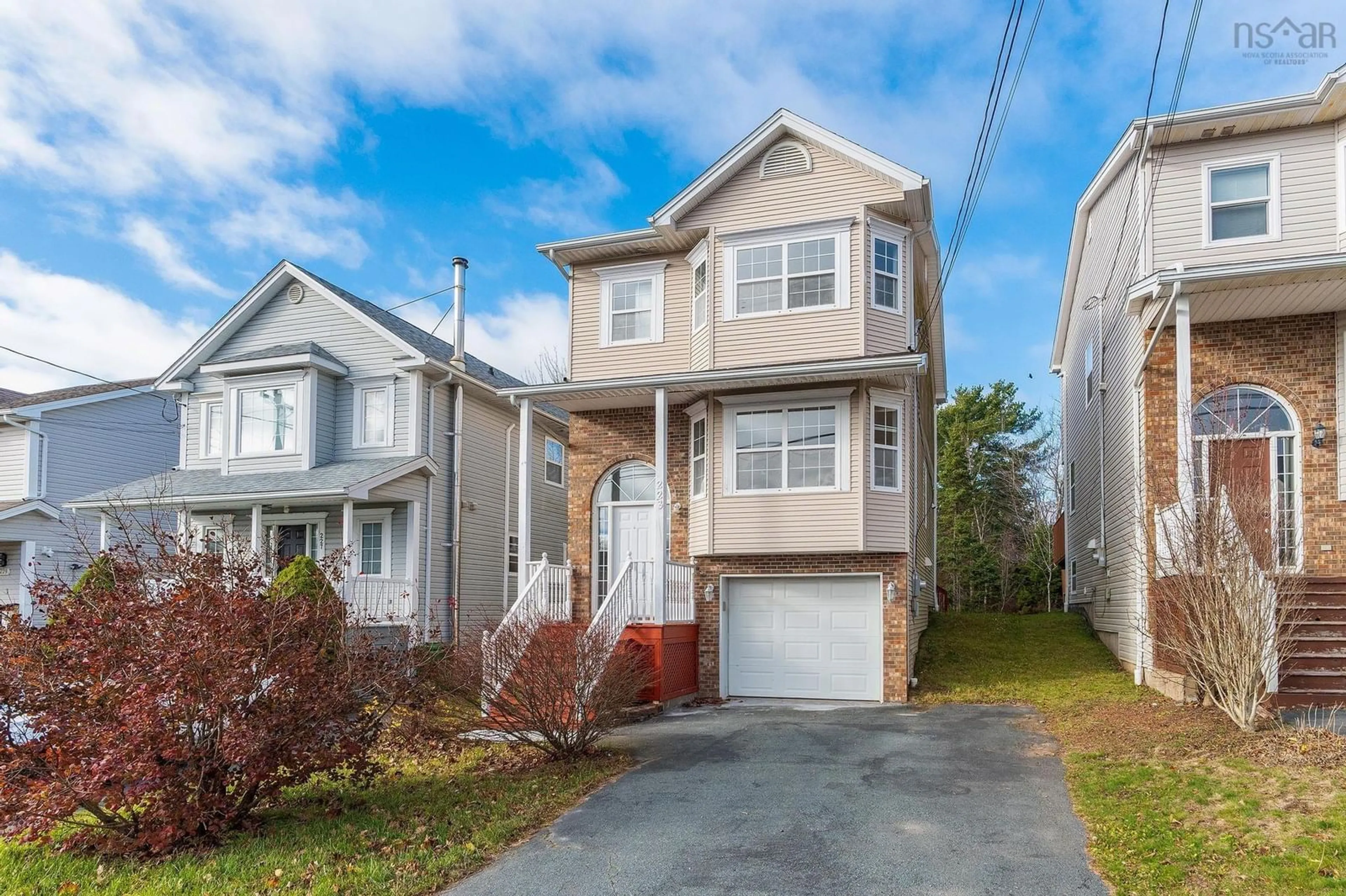 Home with vinyl exterior material, street for 223 Oceanview Dr, Halifax Nova Scotia B4A 4G9