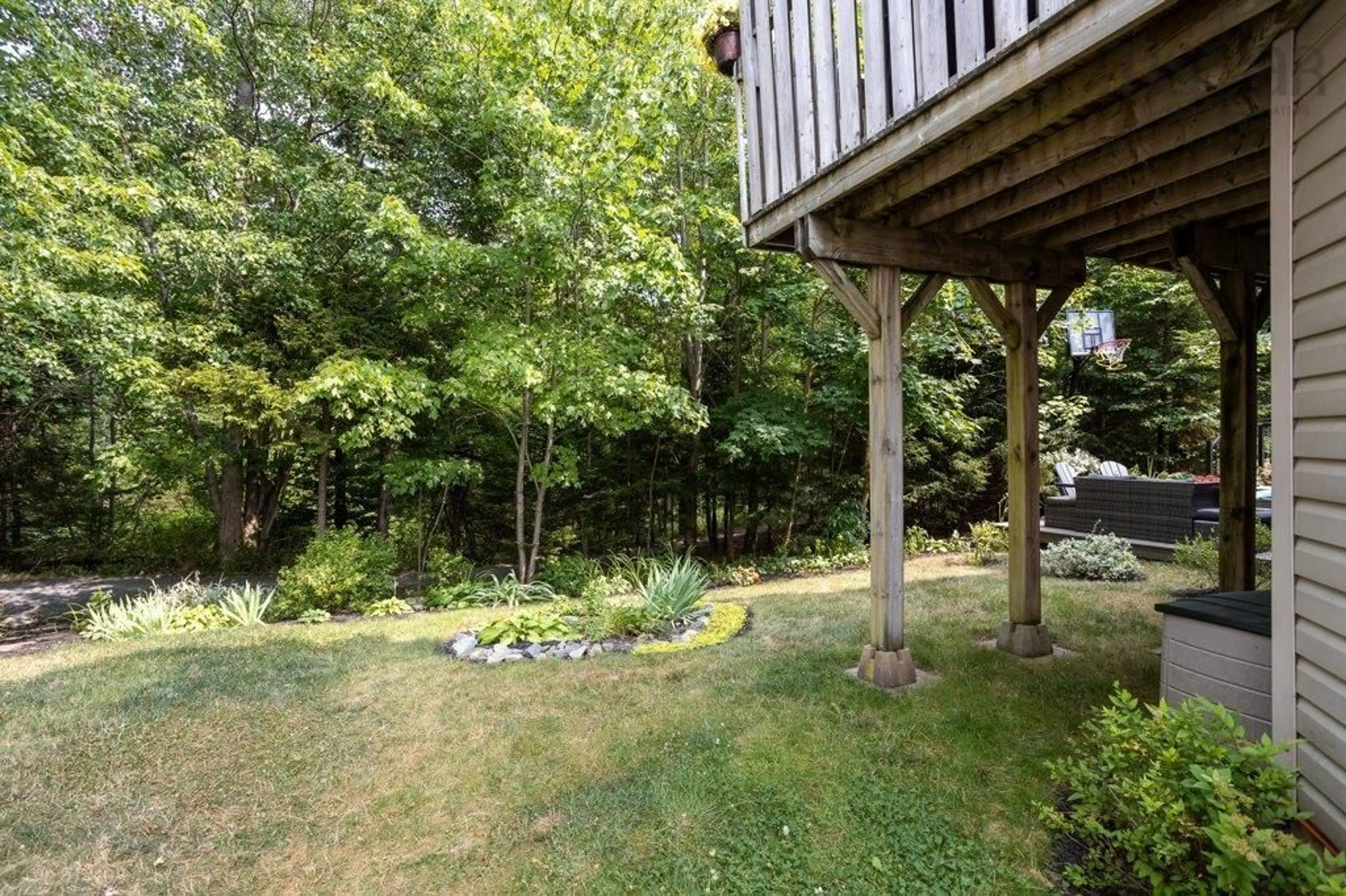 Patio, forest/trees view for 51 Brookshire Crt, Bedford Nova Scotia B4A 4E2
