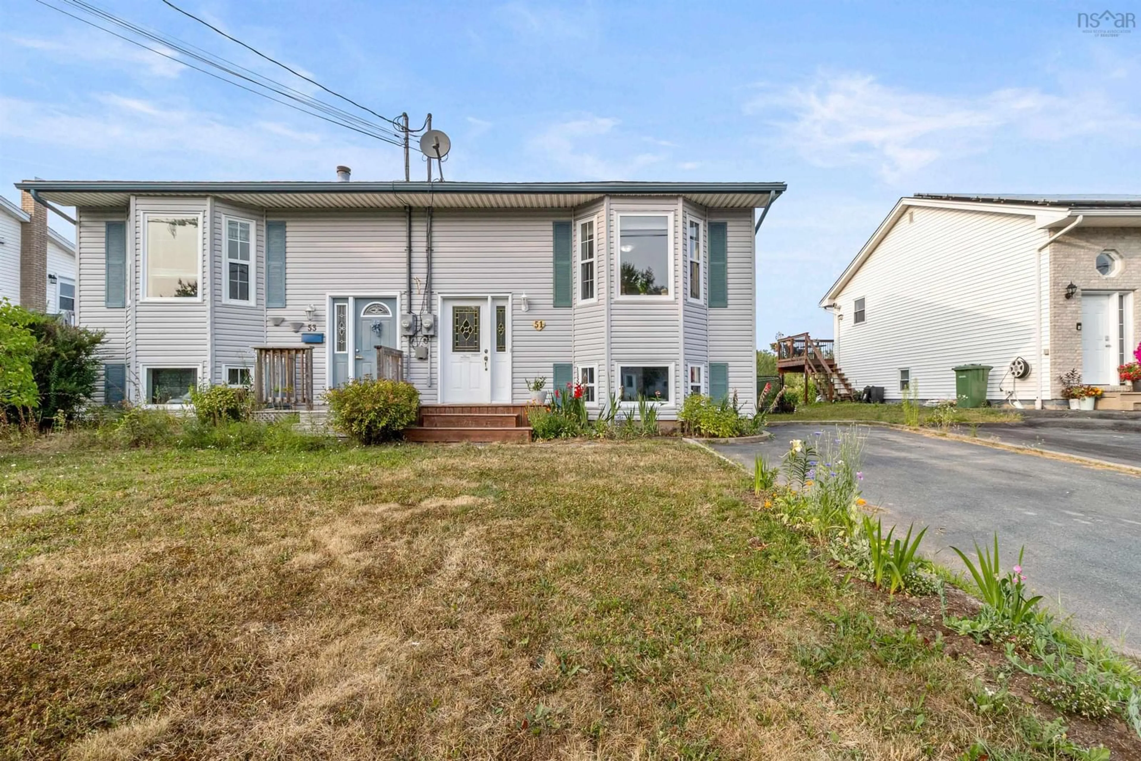 Home with vinyl exterior material, street for 51 Haddad Dr, Lower Sackville Nova Scotia B4C 4A5
