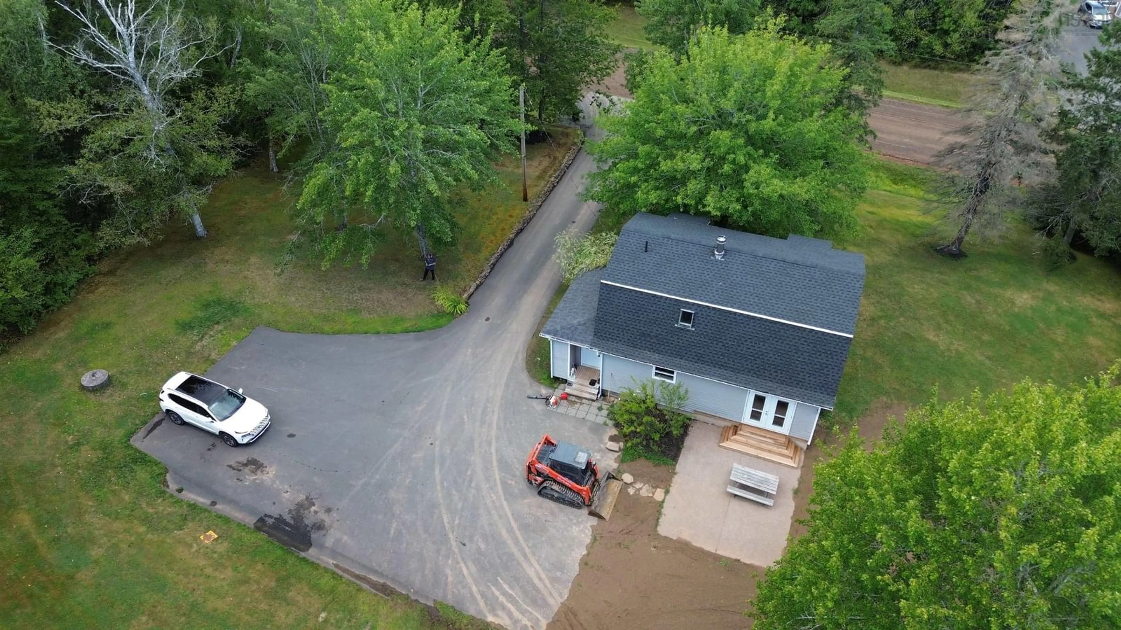 A pic from outside/outdoor area/front of a property/back of a property/a pic from drone, street for 46 Russell Cross Rd, Hilden Nova Scotia B0N 1C0