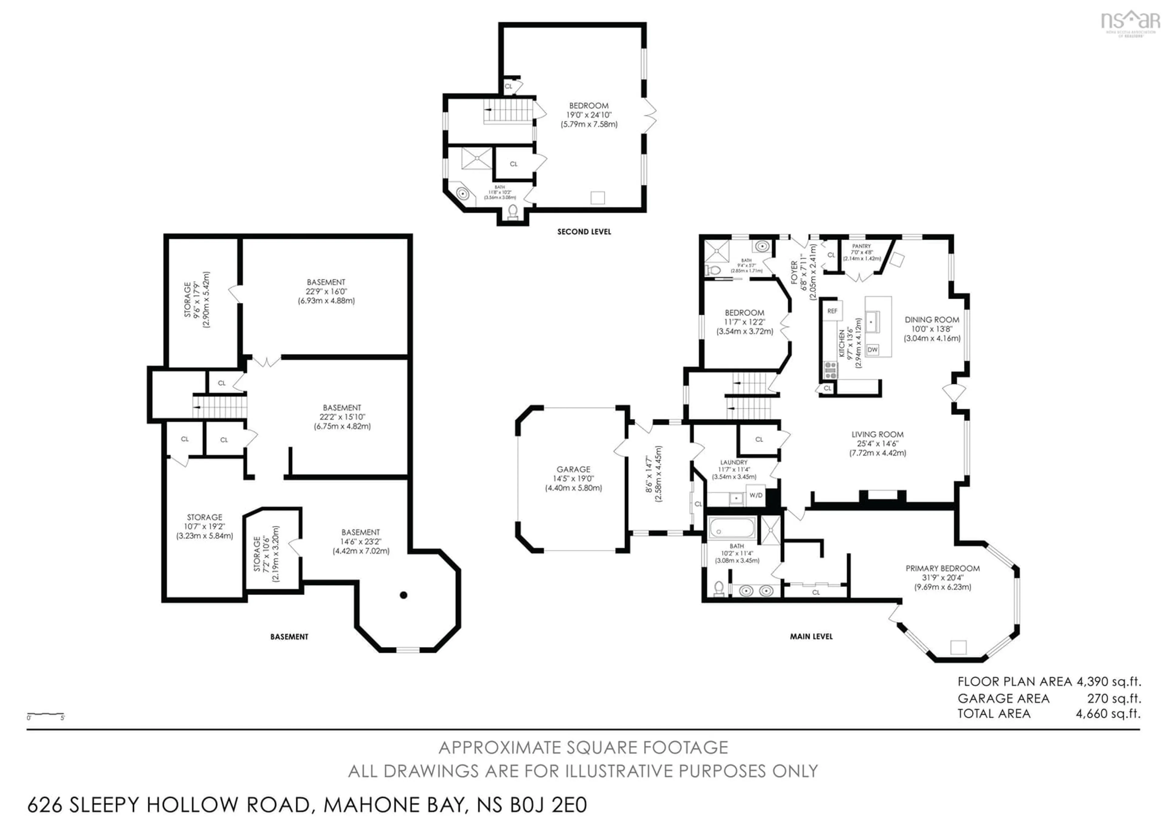 Floor plan for 626 Sleepy Hollow Rd, Oakland Nova Scotia B0J 2E0