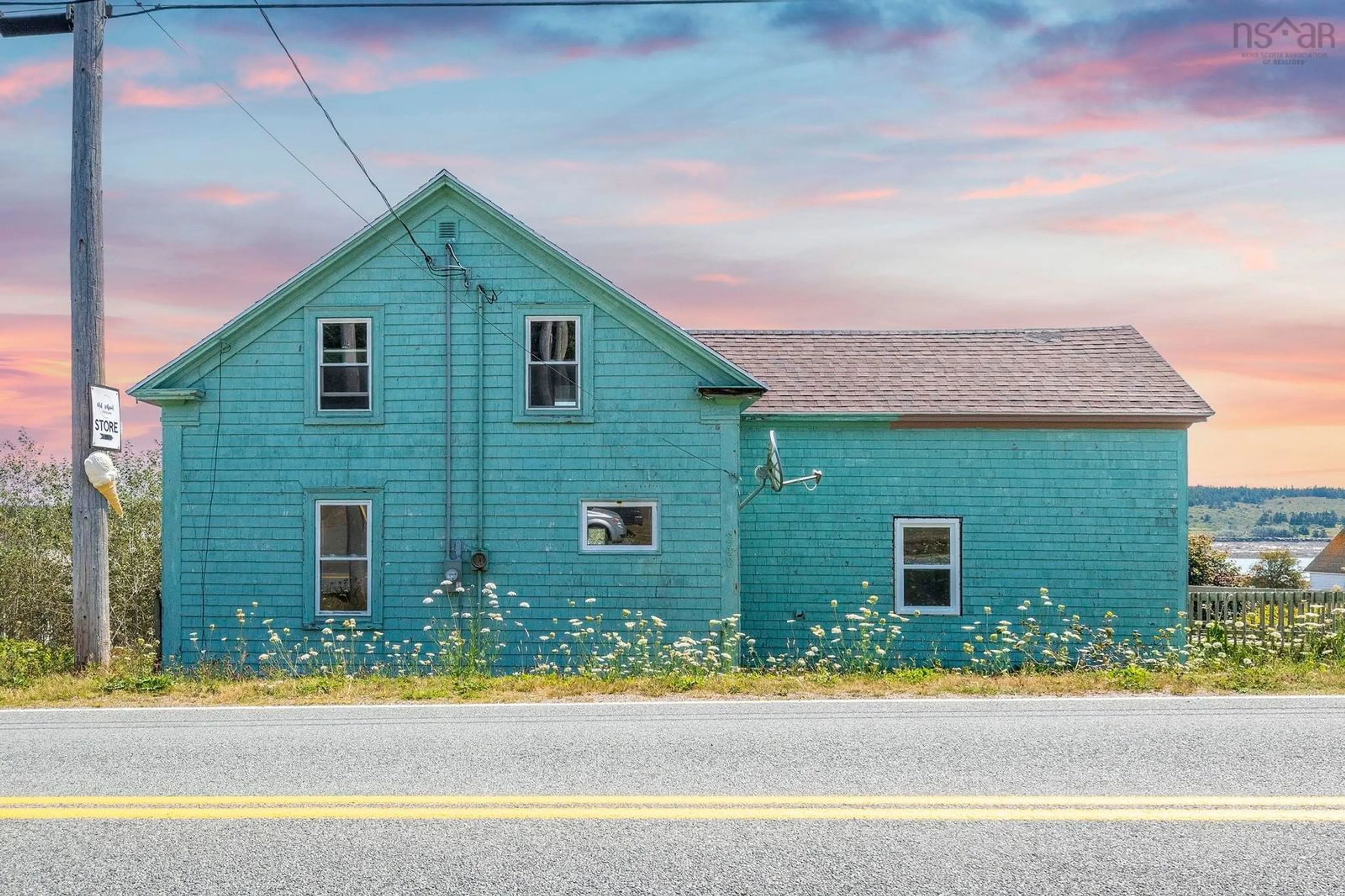 Home with vinyl exterior material, street for 240 217 Hwy, Freeport Nova Scotia B0V 1B0