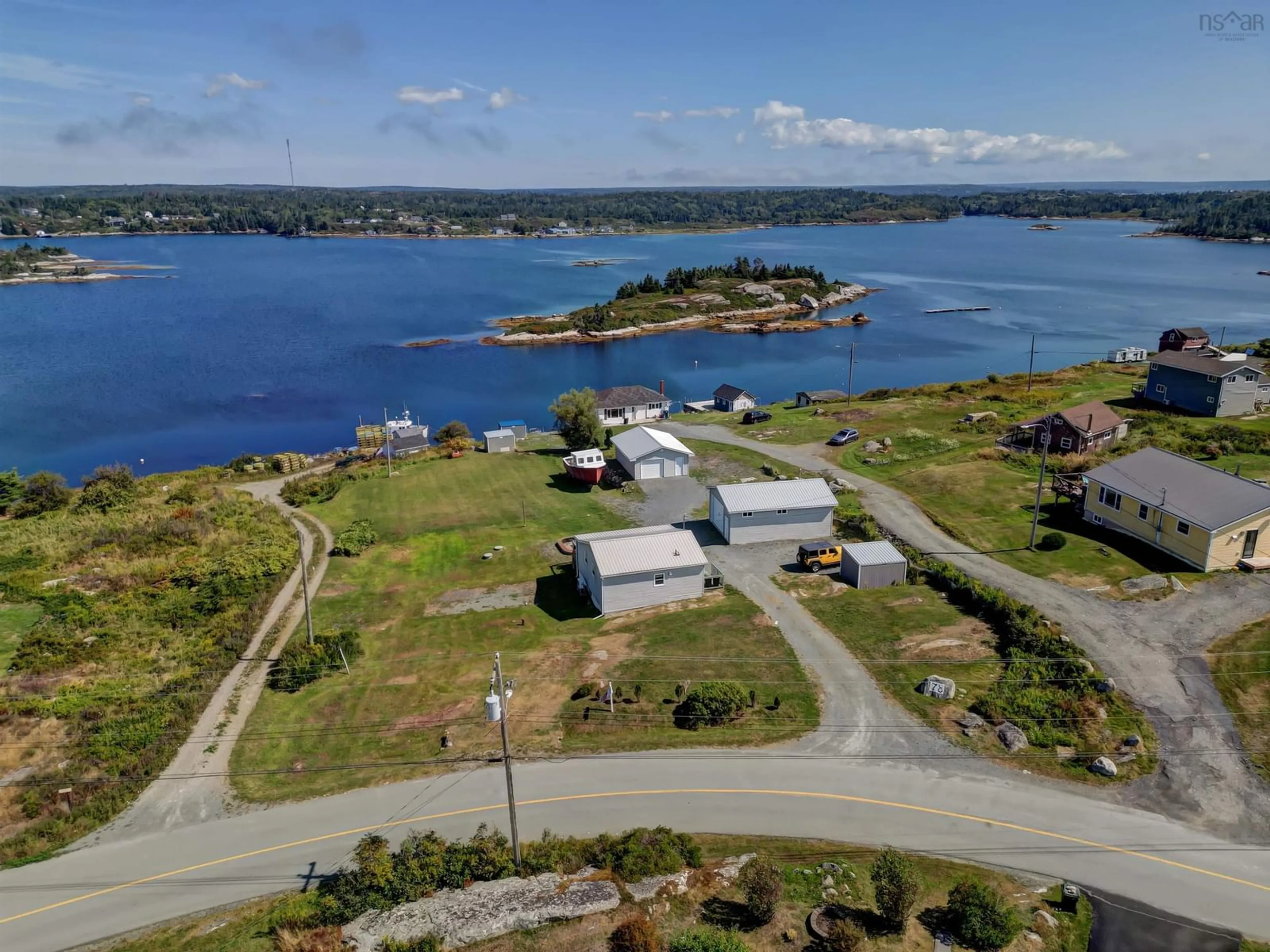 A pic from outside/outdoor area/front of a property/back of a property/a pic from drone, water/lake/river/ocean view for 78 West Dover Rd, West Dover Nova Scotia B3Z 3S7