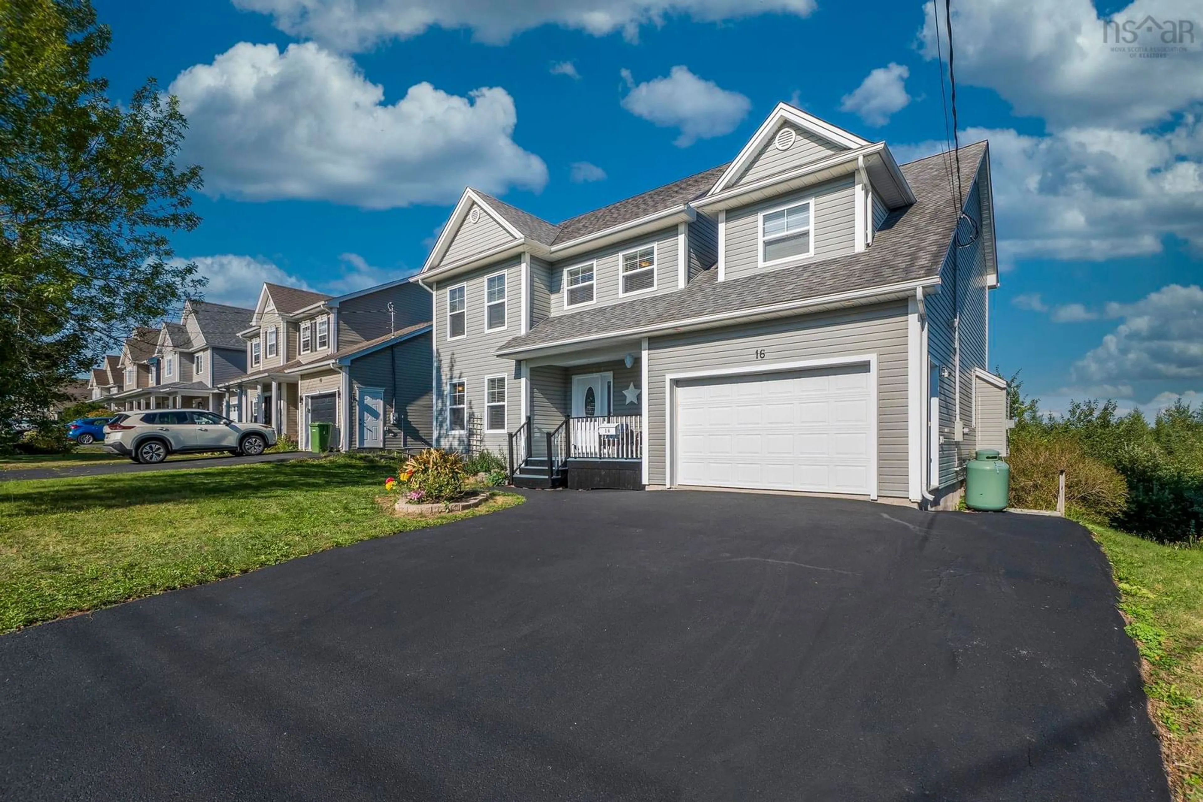 Home with vinyl exterior material, street for 16 Stirling Dr, Forest Hills Nova Scotia B2W 3N1