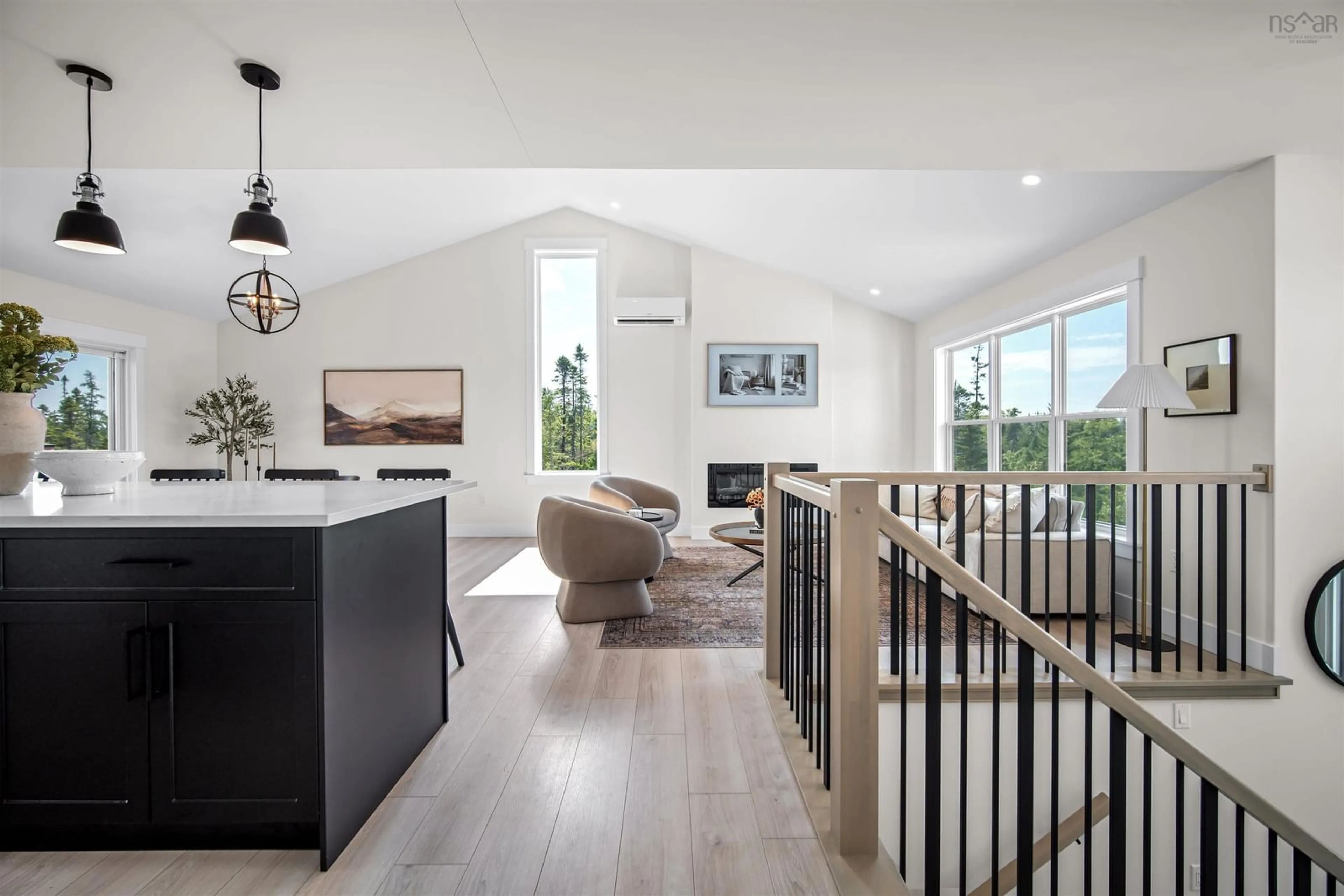 Open concept kitchen, wood/laminate floor for 1301 Mccabe Lake Dr, Middle Sackville Nova Scotia B4E 0P5